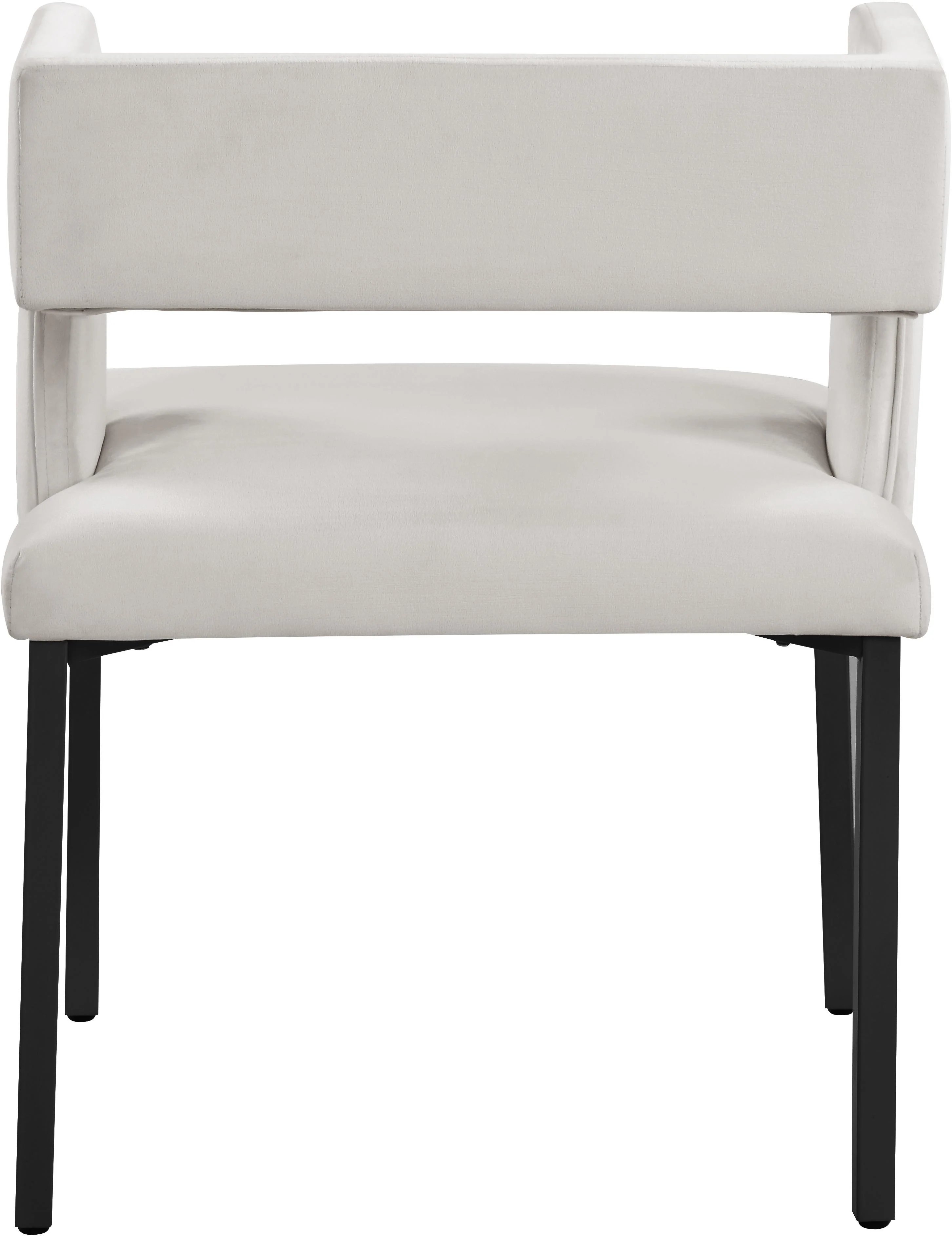 Caleb Cream Velvet Dining Chair - Image 9