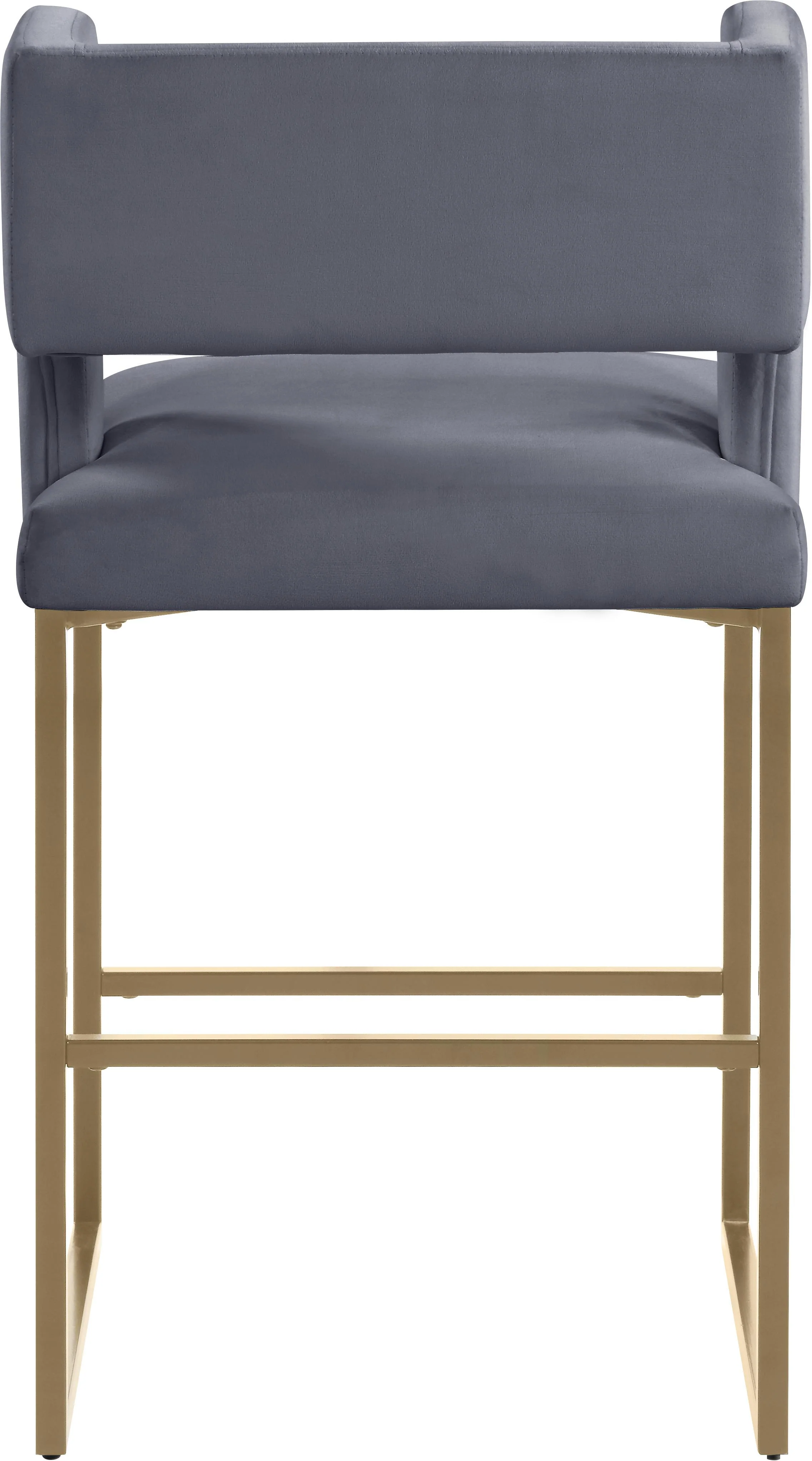 Caleb Grey Velvet Counter Stool - Image 3