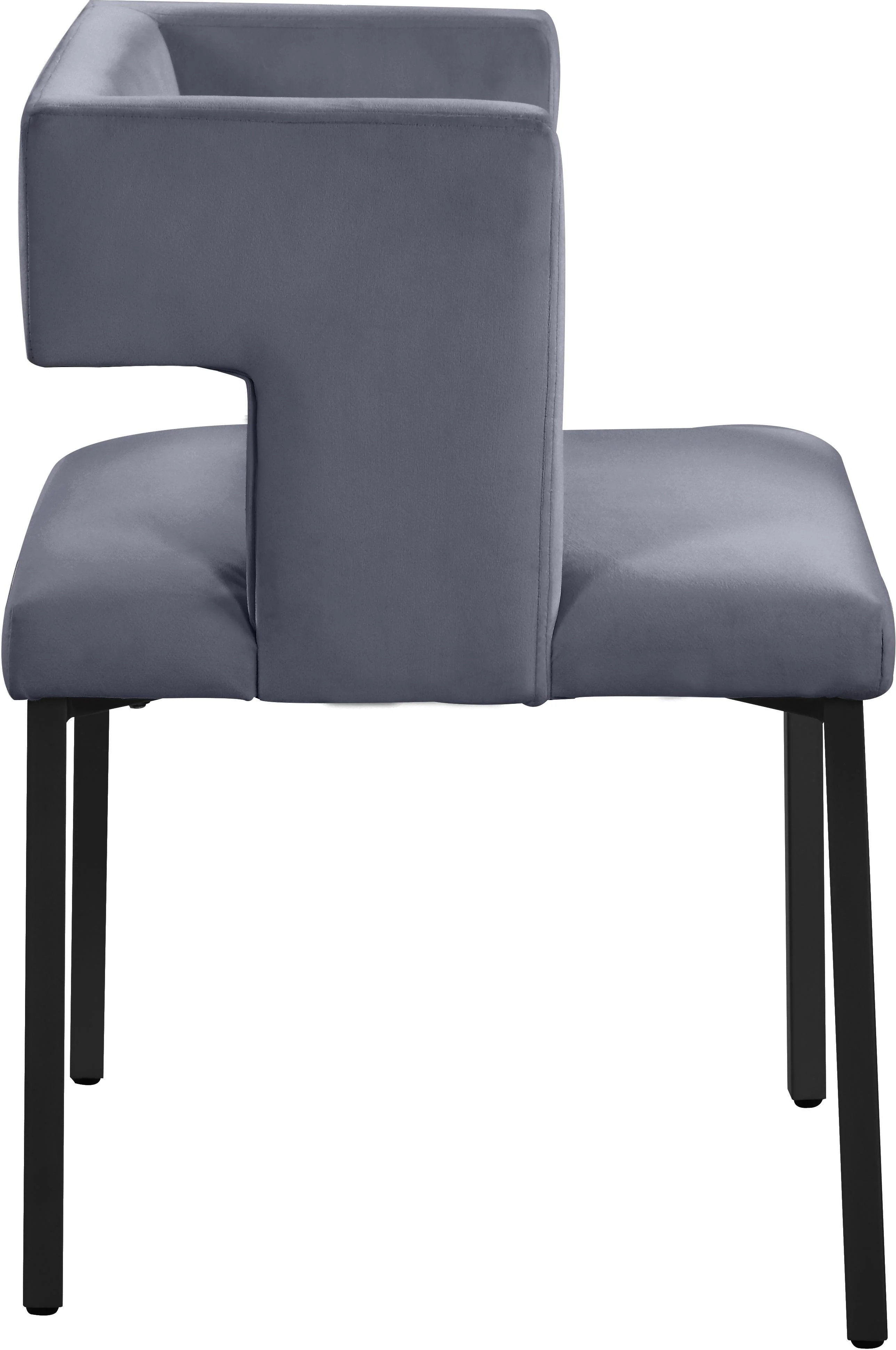 Caleb Grey Velvet Dining Chair - Image 10