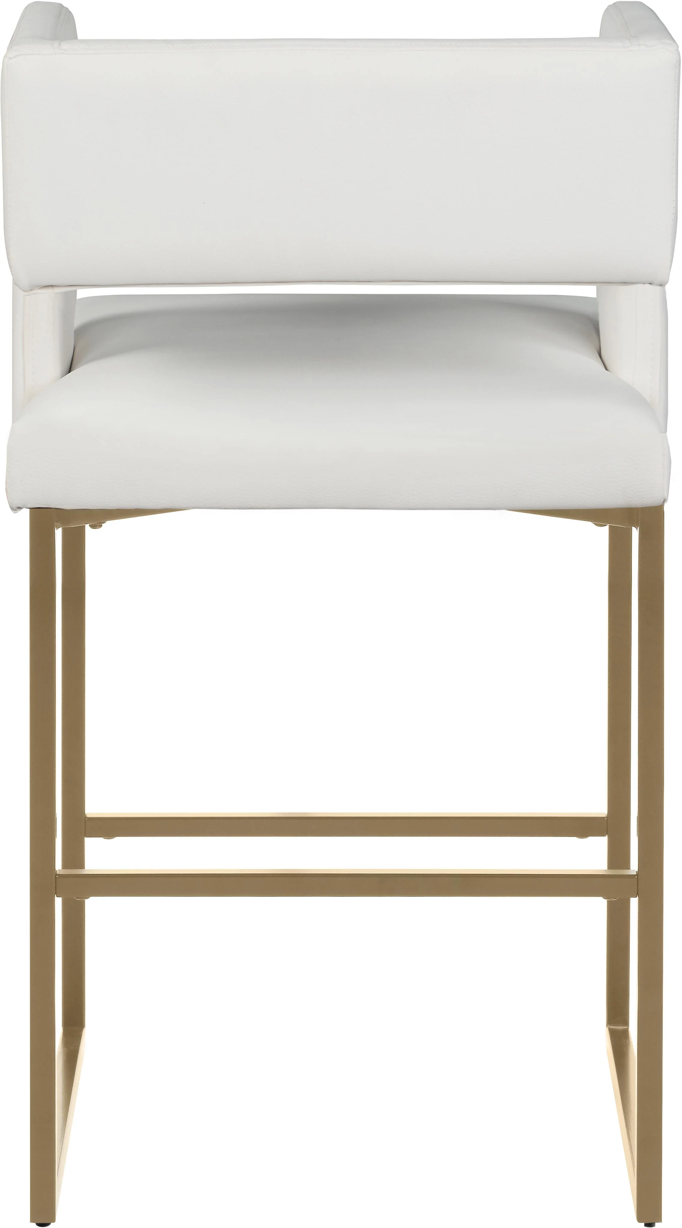 Caleb White Faux Leather Counter Stool - Image 3