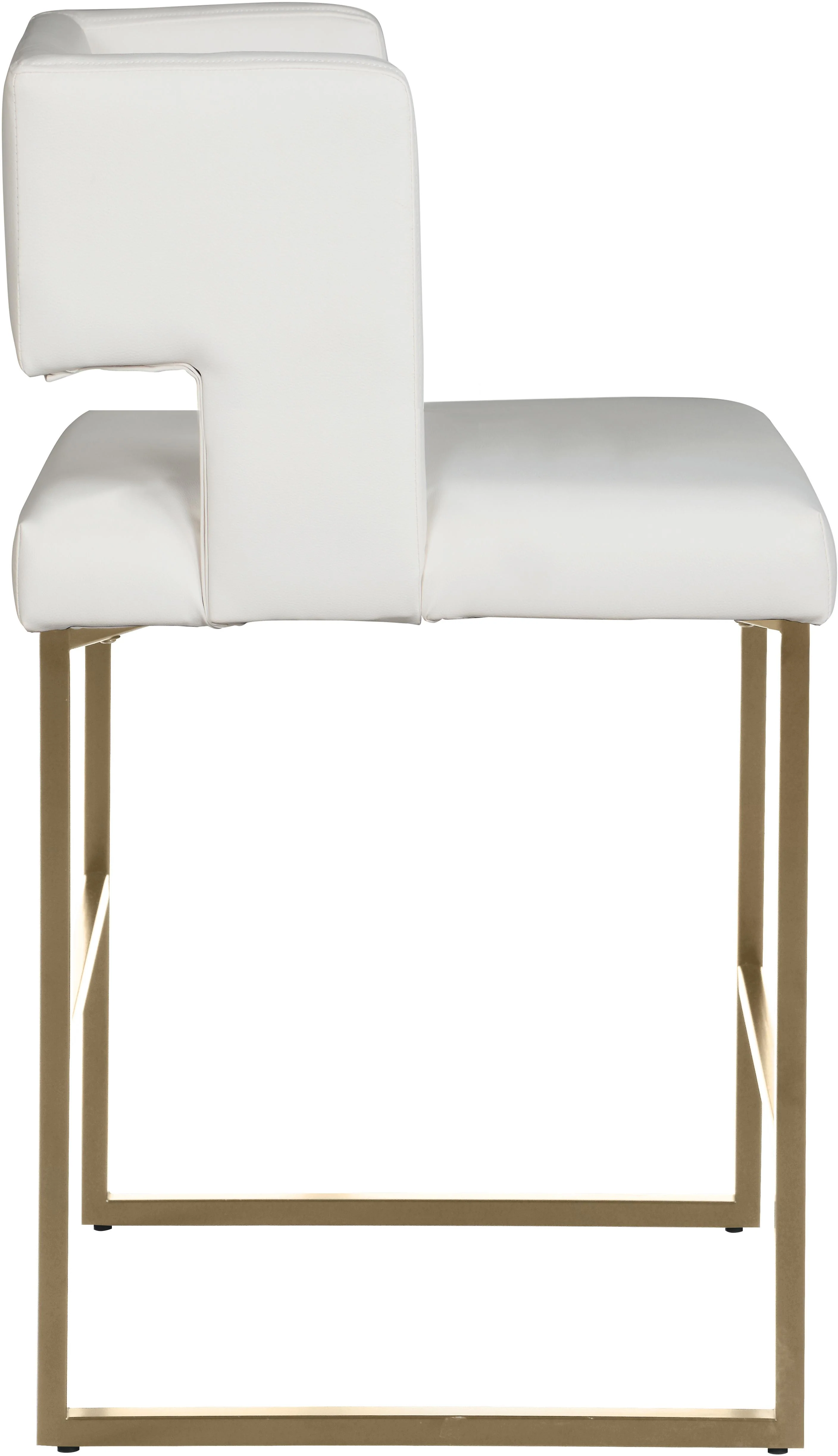 Caleb White Faux Leather Counter Stool - Image 4