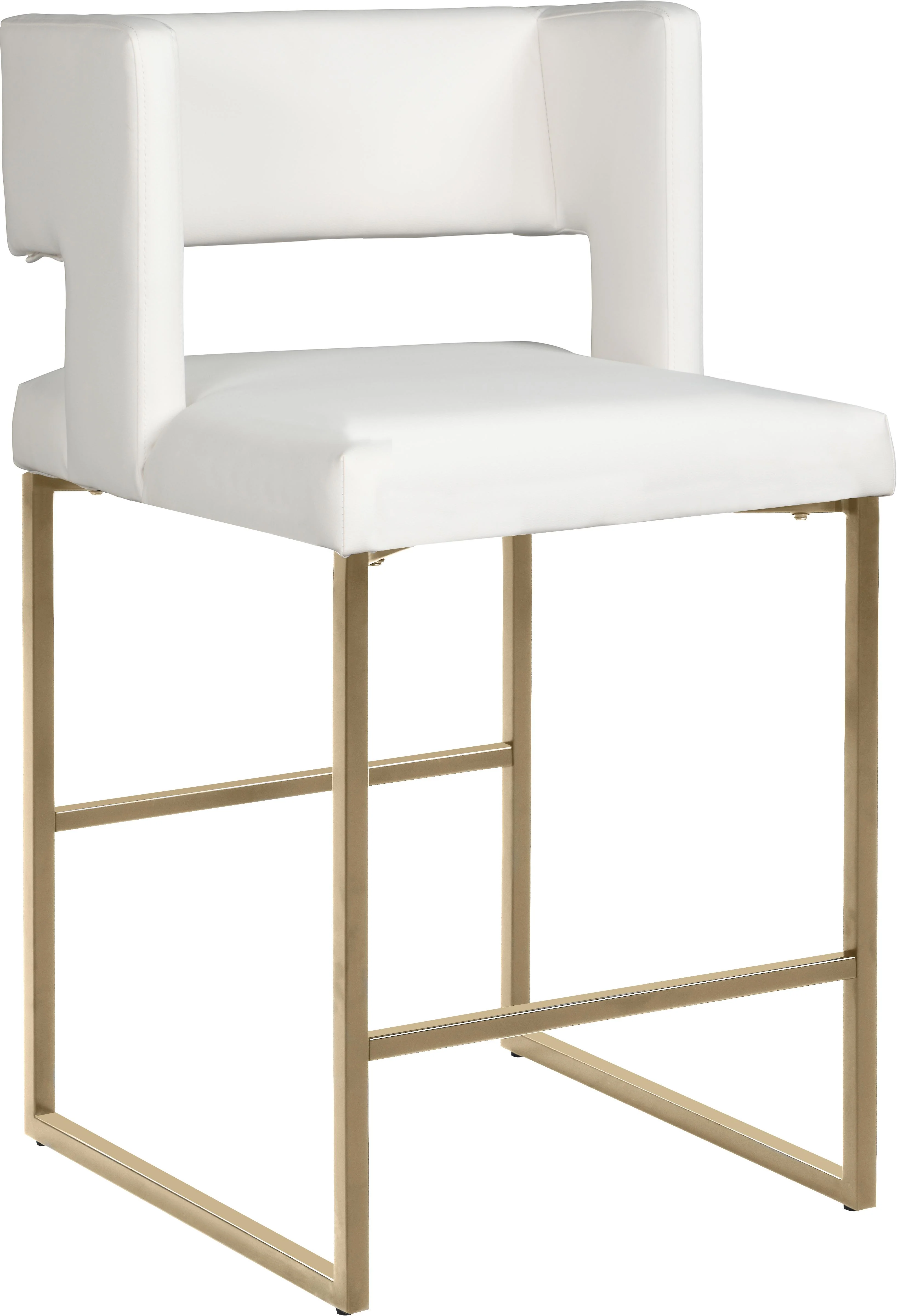 Caleb White Faux Leather Counter Stool - Image 5