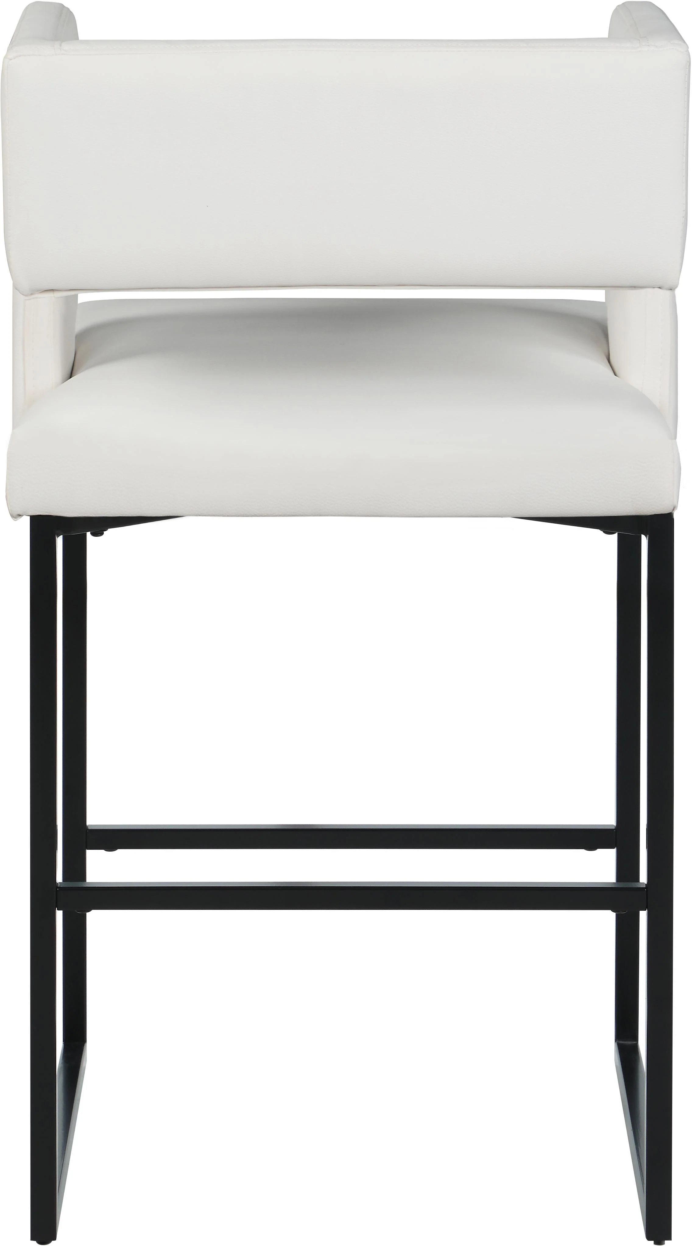 Caleb White Faux Leather Counter Stool - Image 9