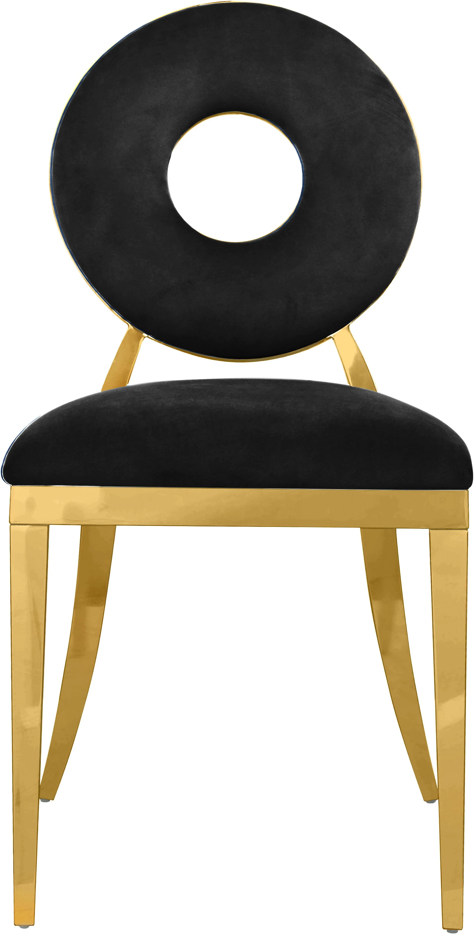 Carousel Black Velvet Dining Chair - Image 5