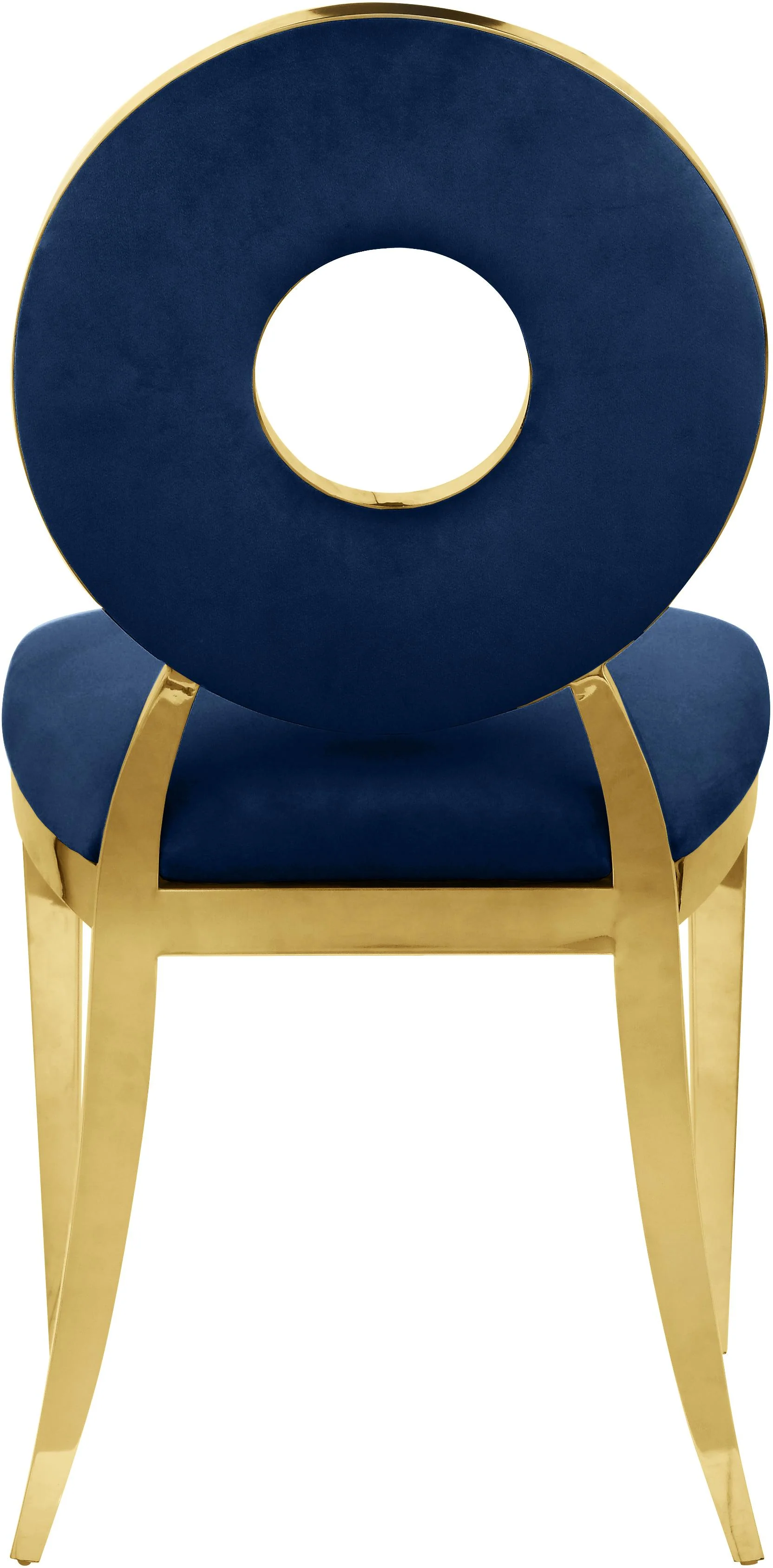 Carousel Navy Velvet Dining Chair - Image 2