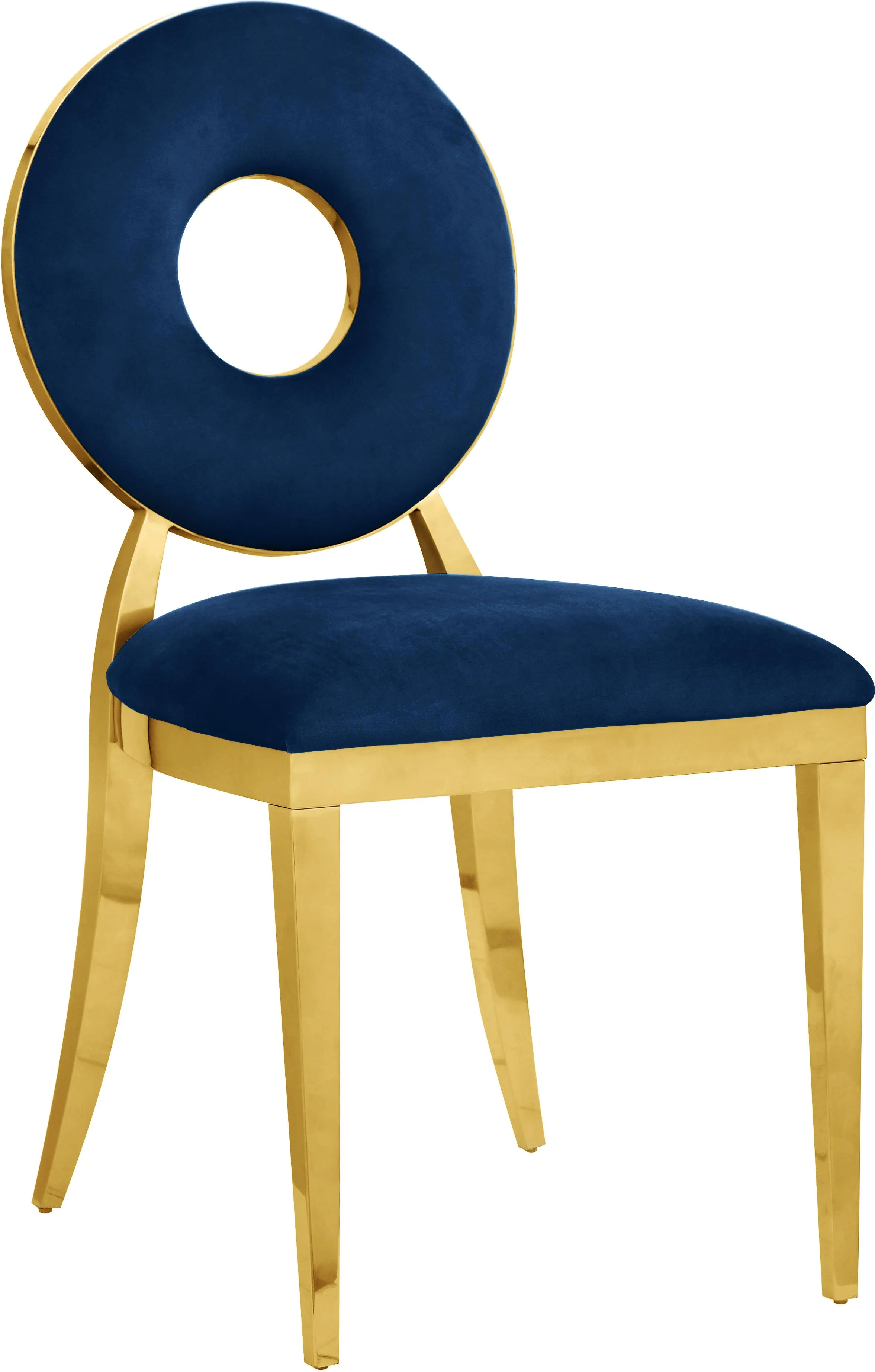 Carousel Navy Velvet Dining Chair - Image 4