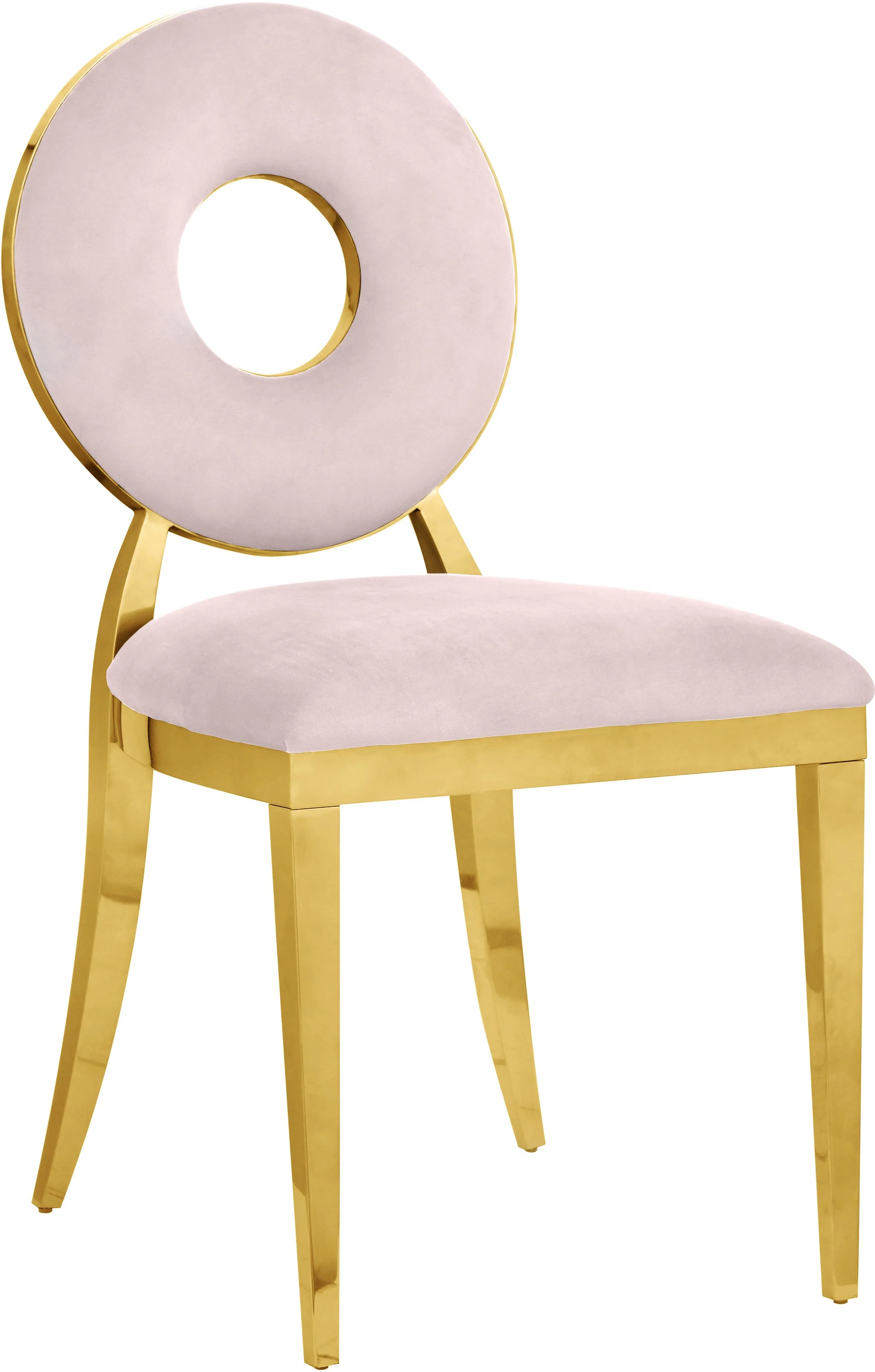 Carousel Pink Velvet Dining Chair - Image 4