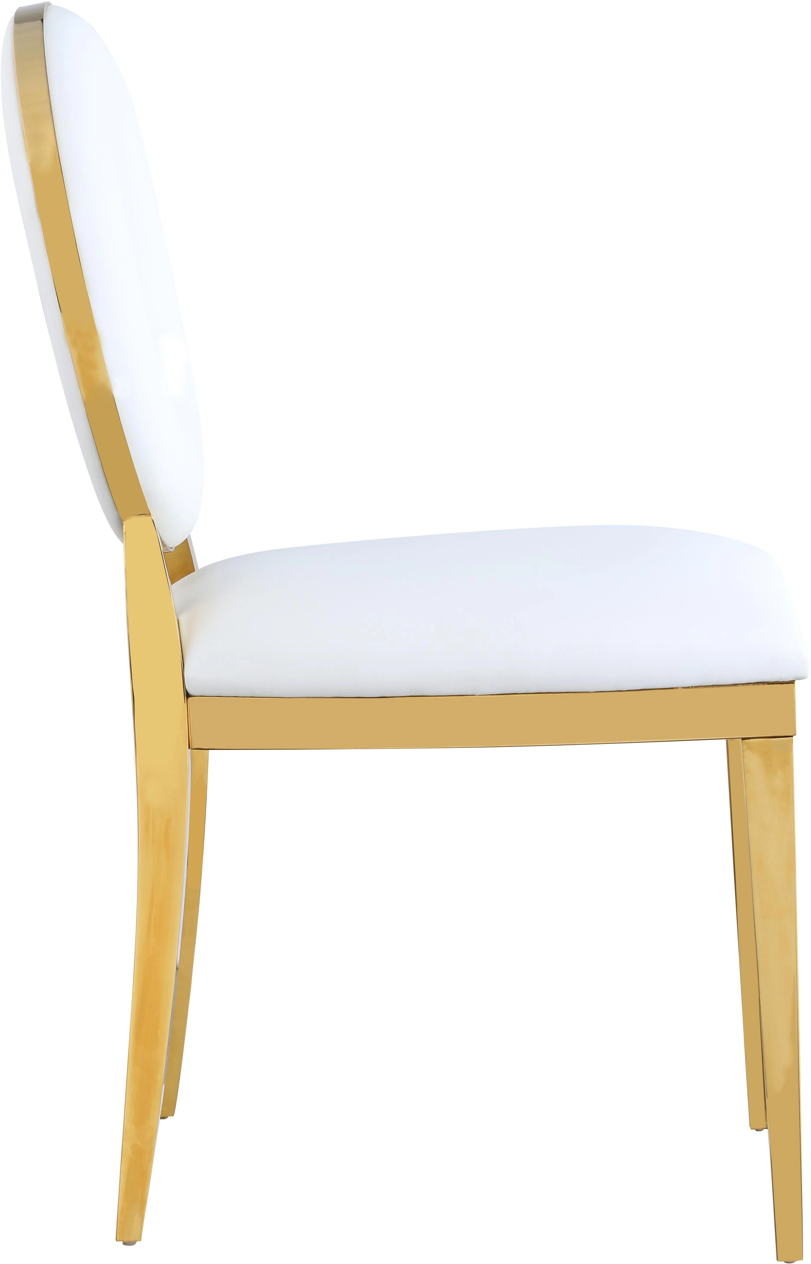 Carousel White Faux Leather Dining Chair - Image 3