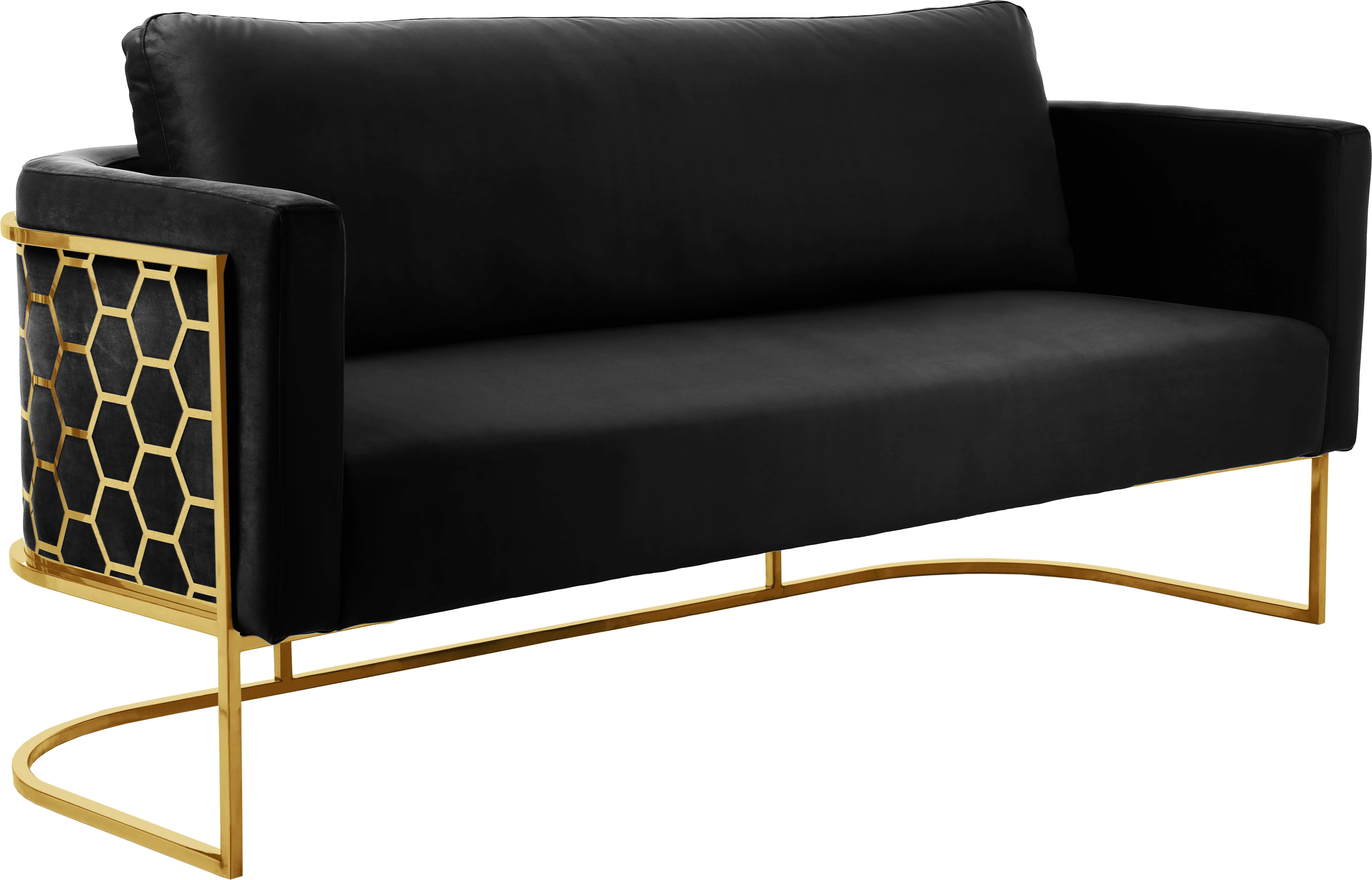Casa Black Velvet Sofa - Image 5