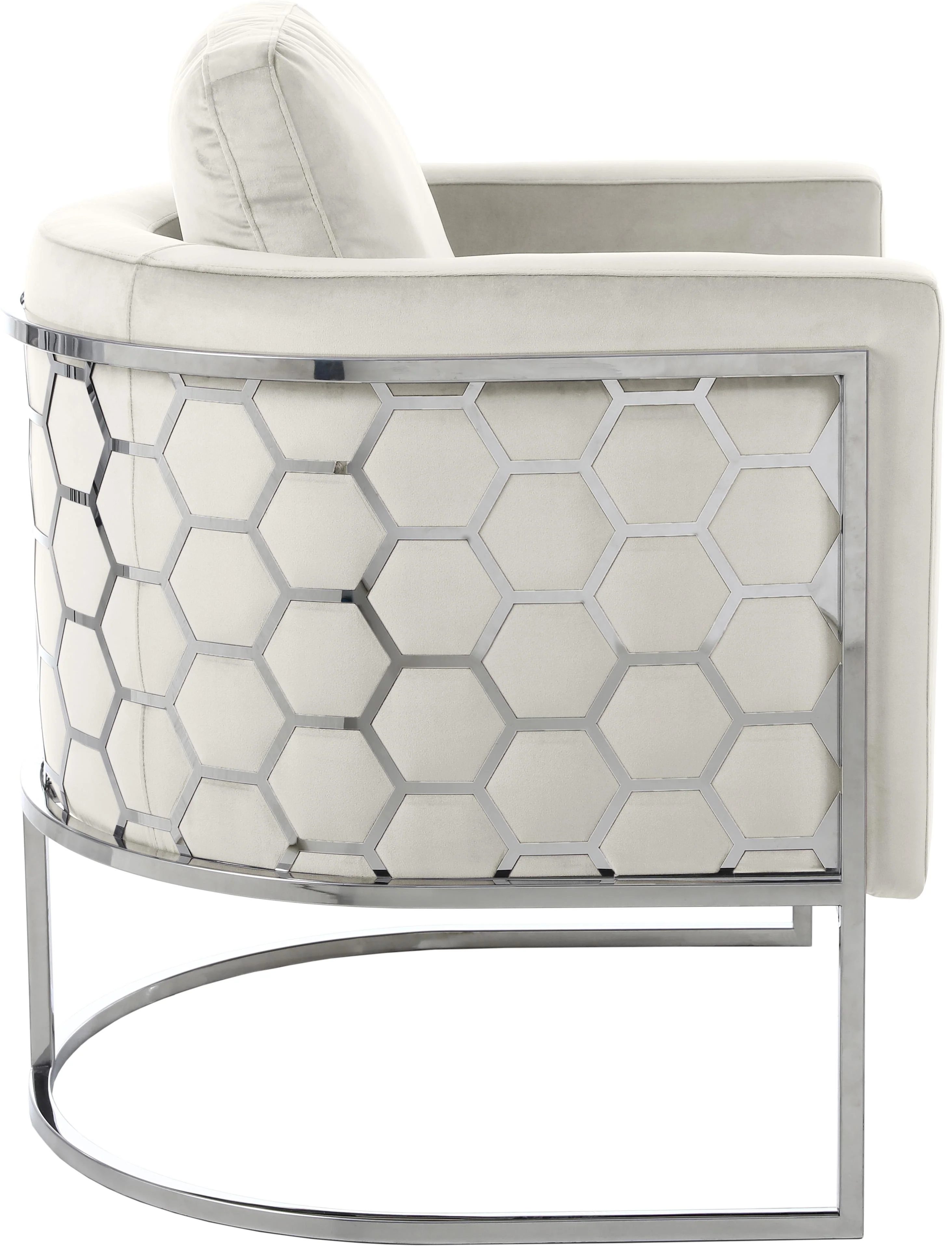 Casa Cream Velvet Chair - Image 3