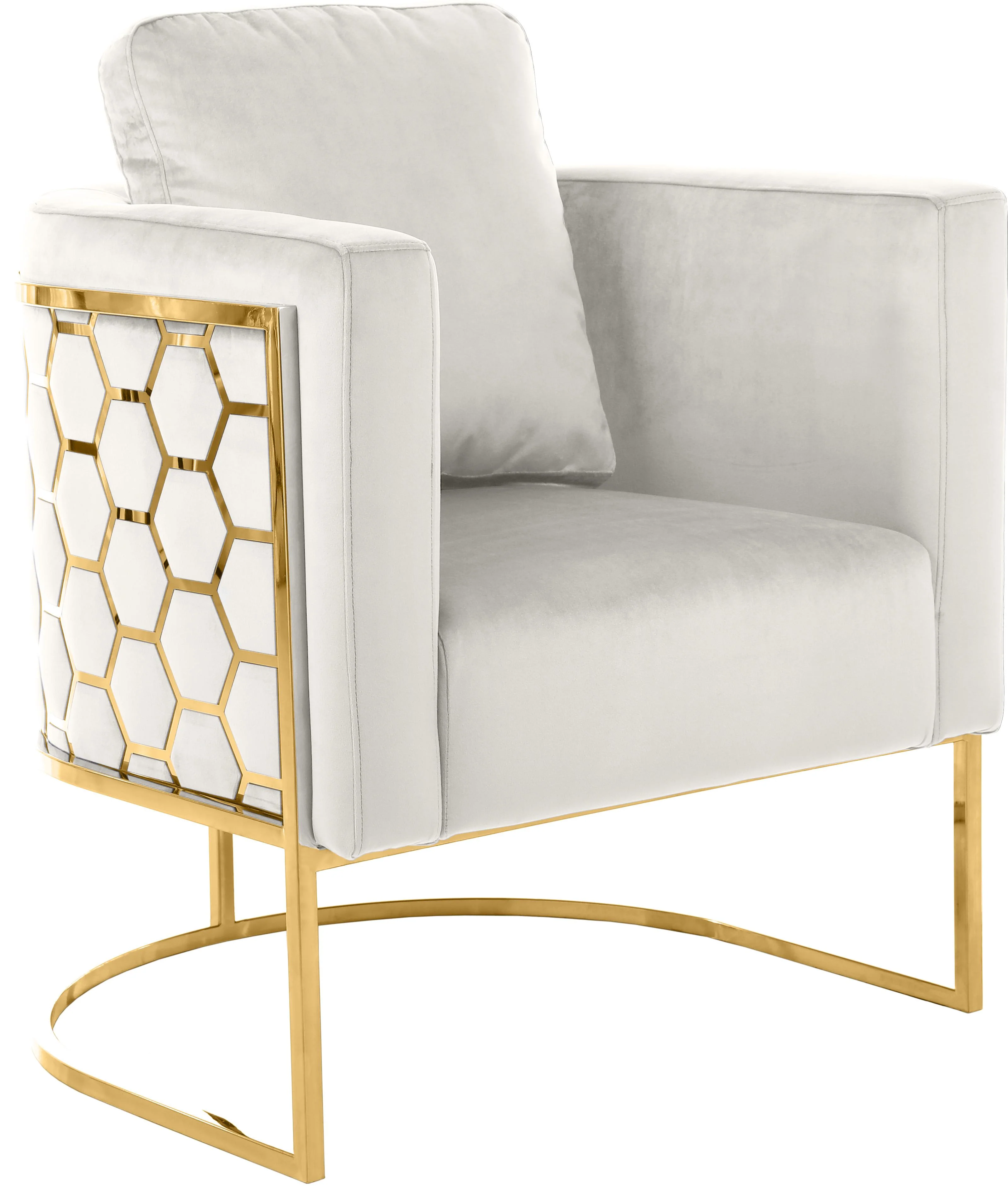 Casa Cream Velvet Chair - Image 5