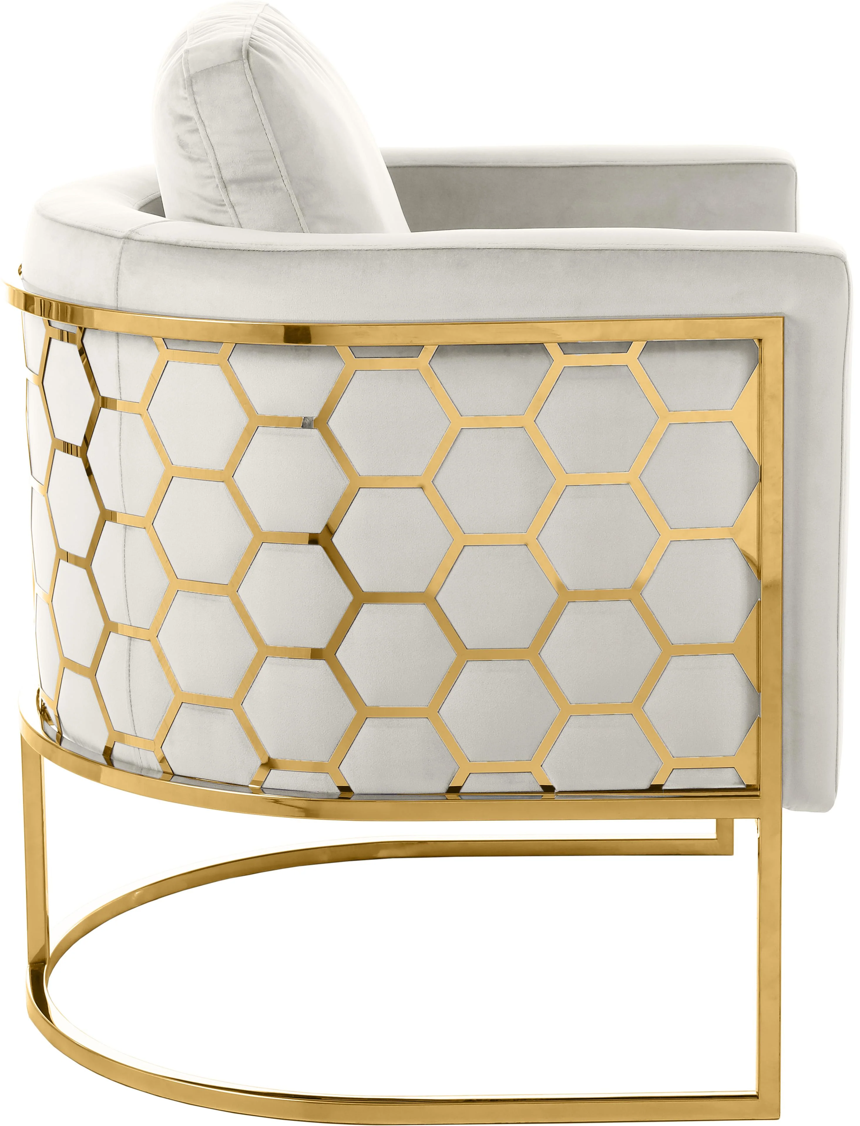 Casa Cream Velvet Chair - Image 7