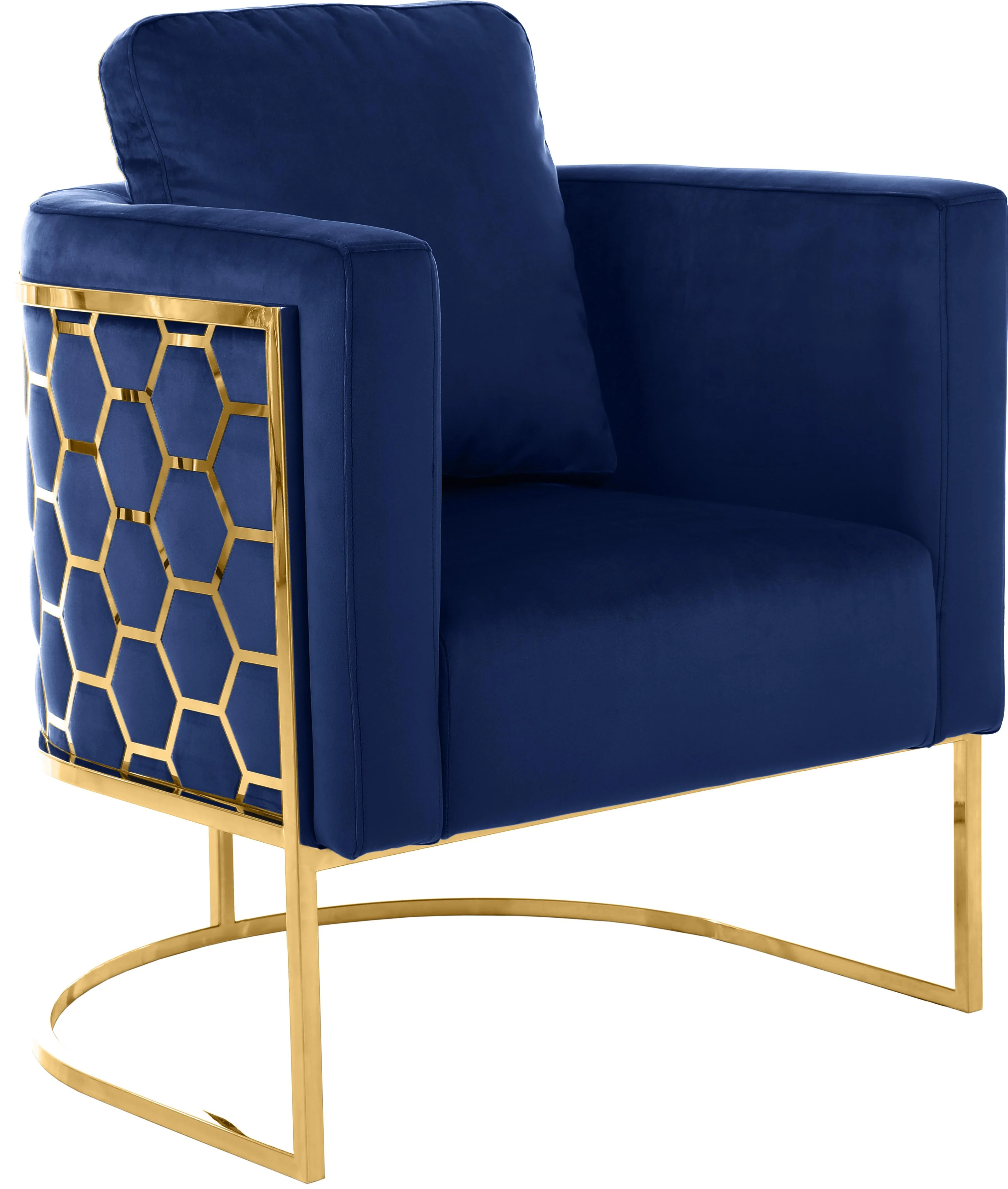 Casa Navy Velvet Chair - Image 5