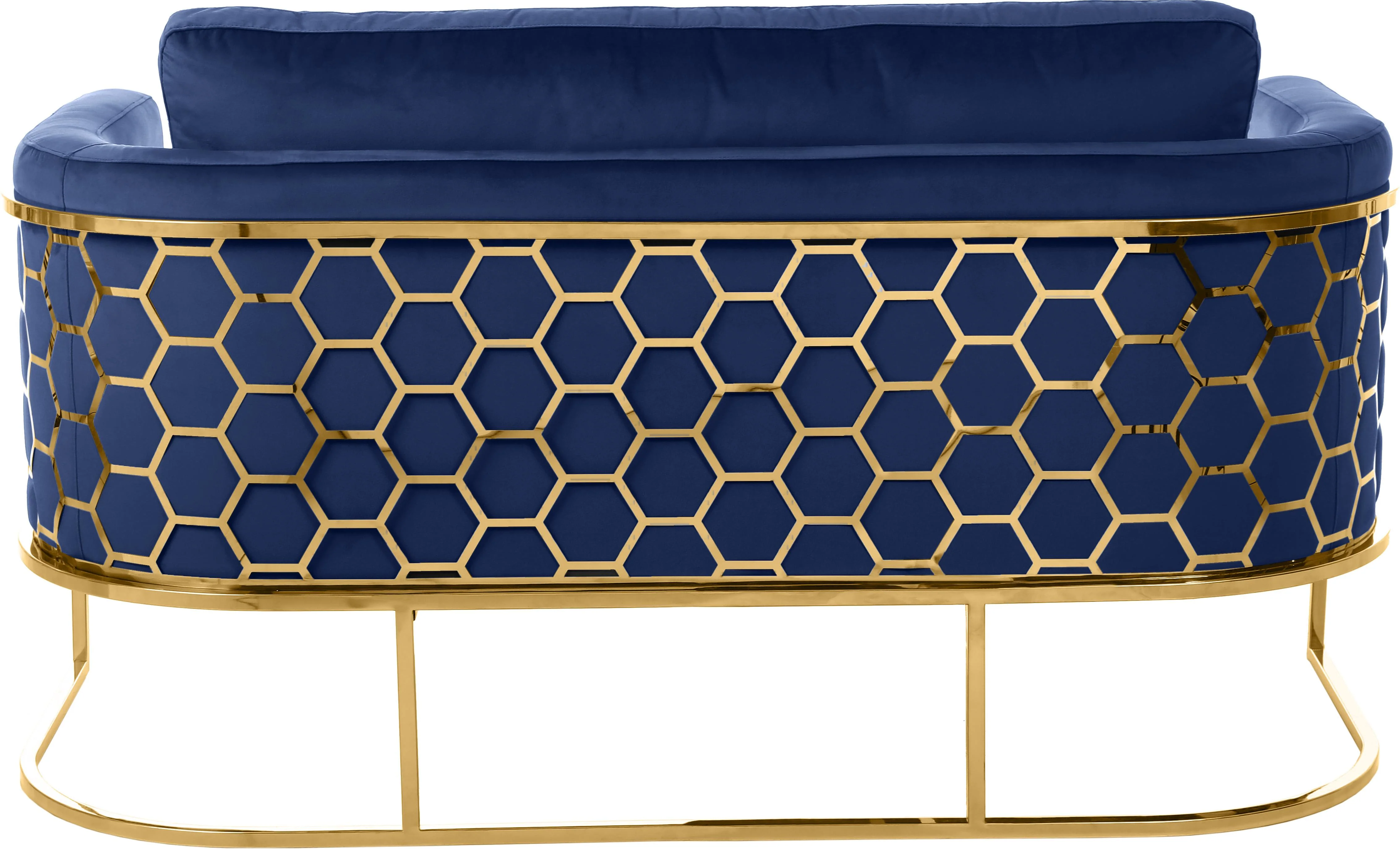 Casa Navy Velvet Loveseat - Image 6