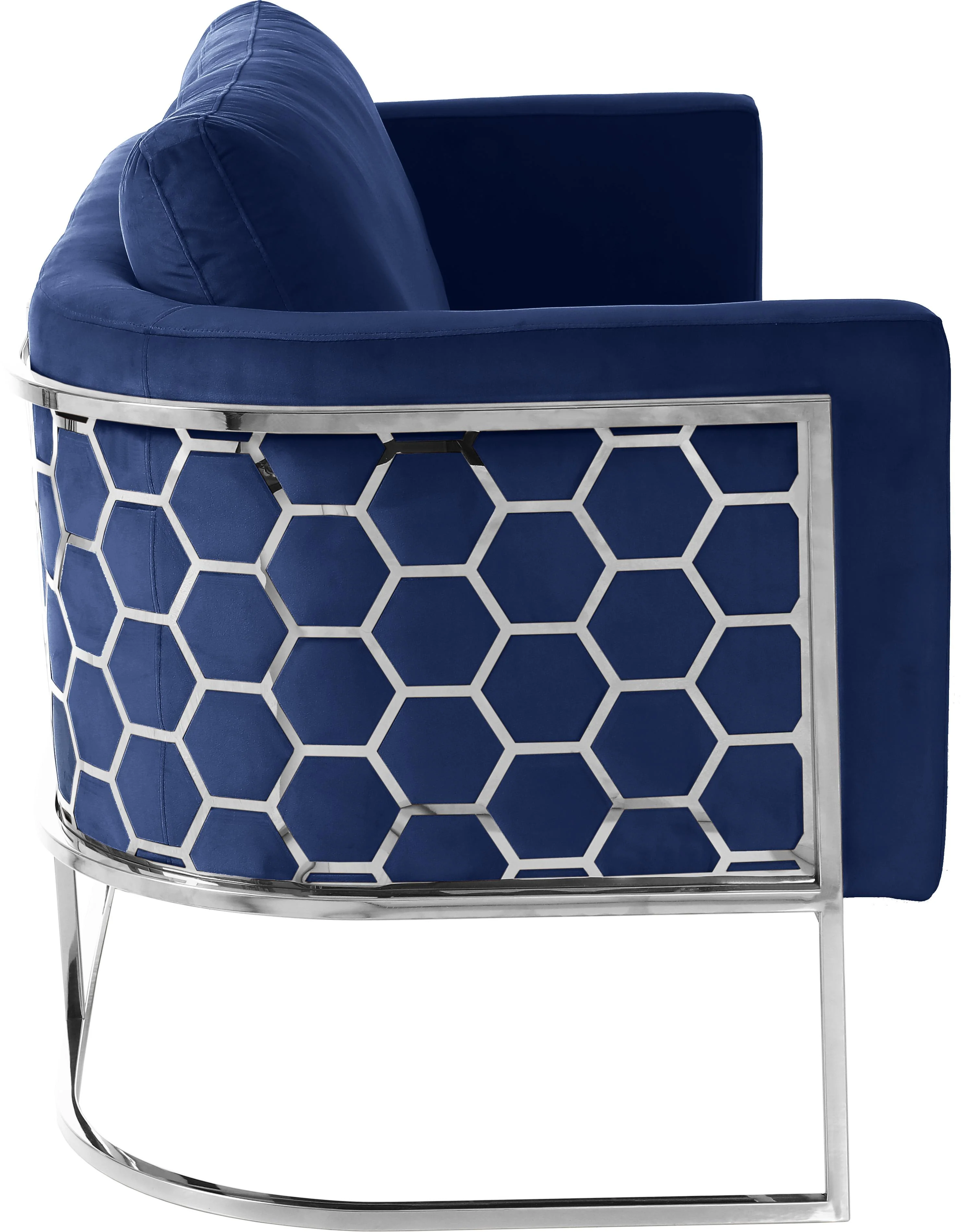 Casa Navy Velvet Sofa - Image 3