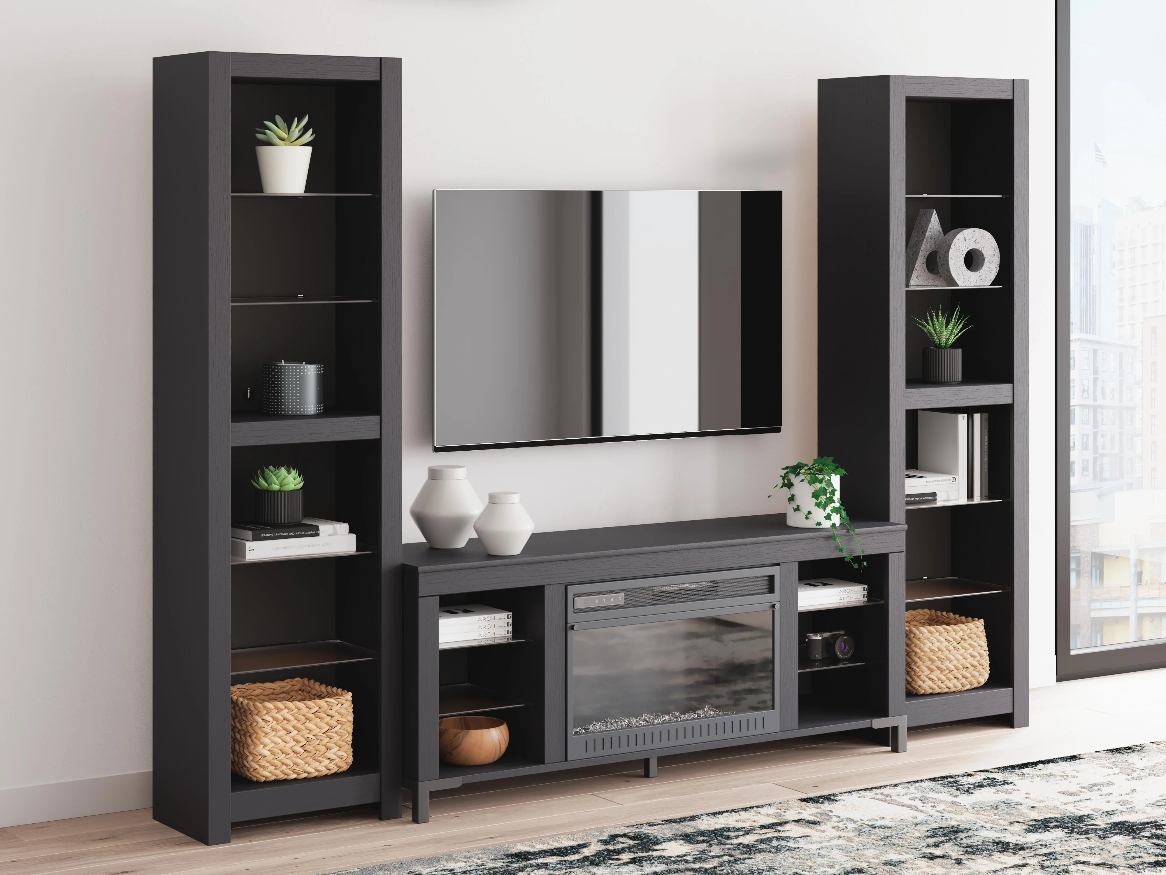 Cayberry Entertainment Center with Electric Fireplace - Image 2