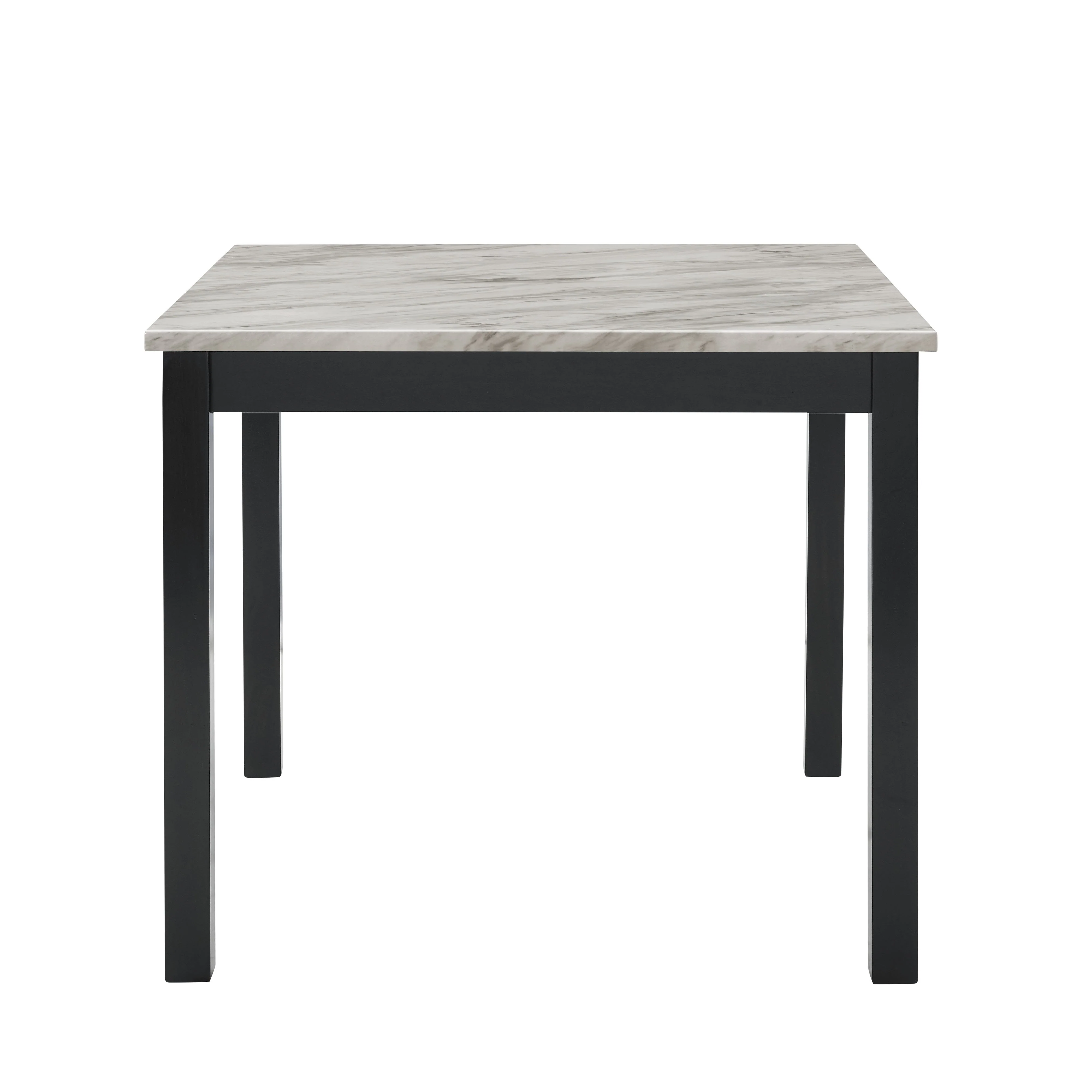Celeste 5Pc 42" Marble Finish Counter Table & 4 Chairs-Blue - Image 3