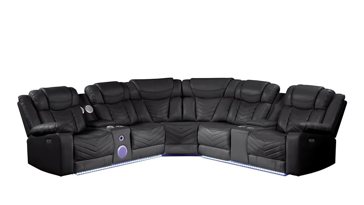 Galaxy Home Challenger Reversible Sectional Black - Image 2