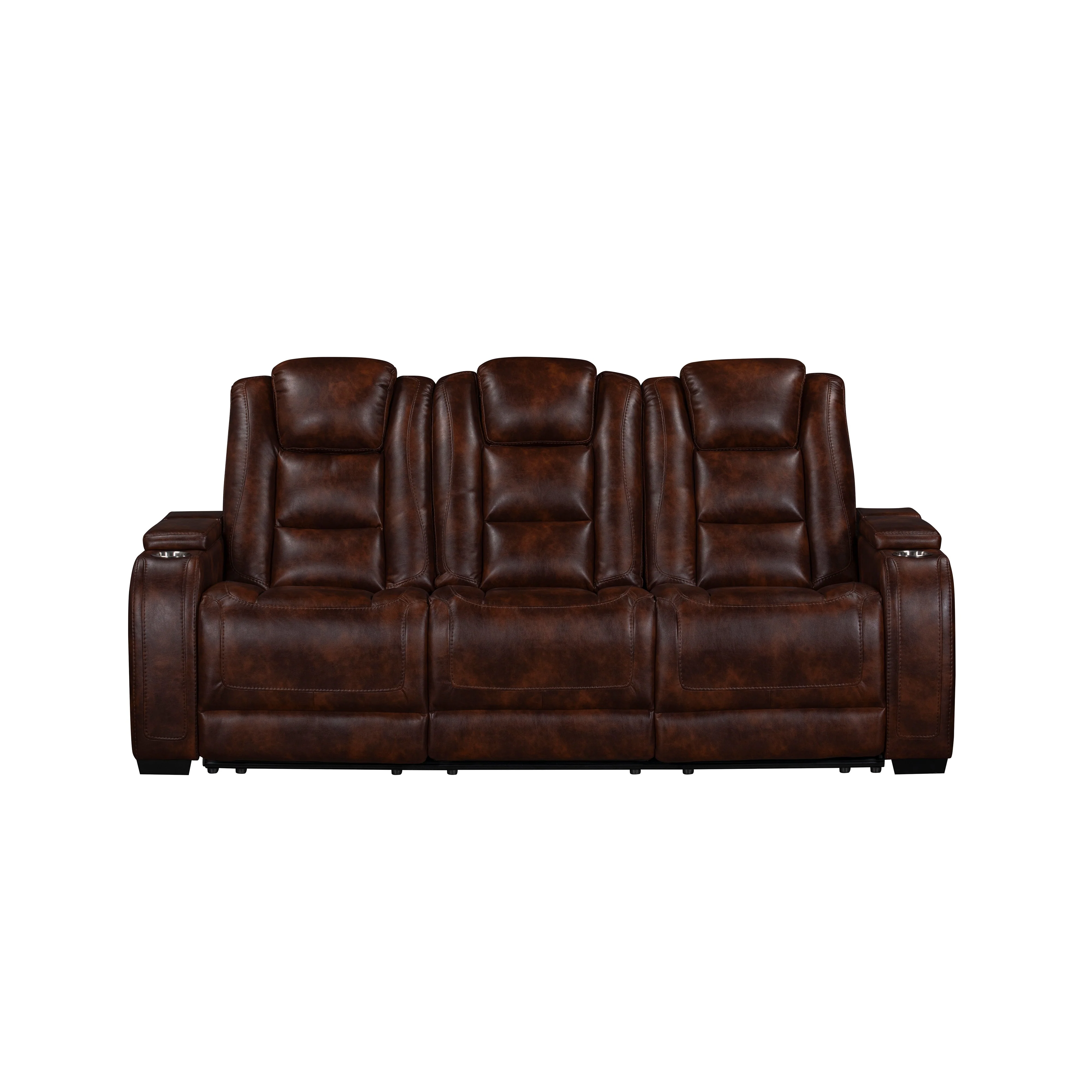 Chester Reclining Sofa W/Pwr Hr & Fr-Brown - Image 2