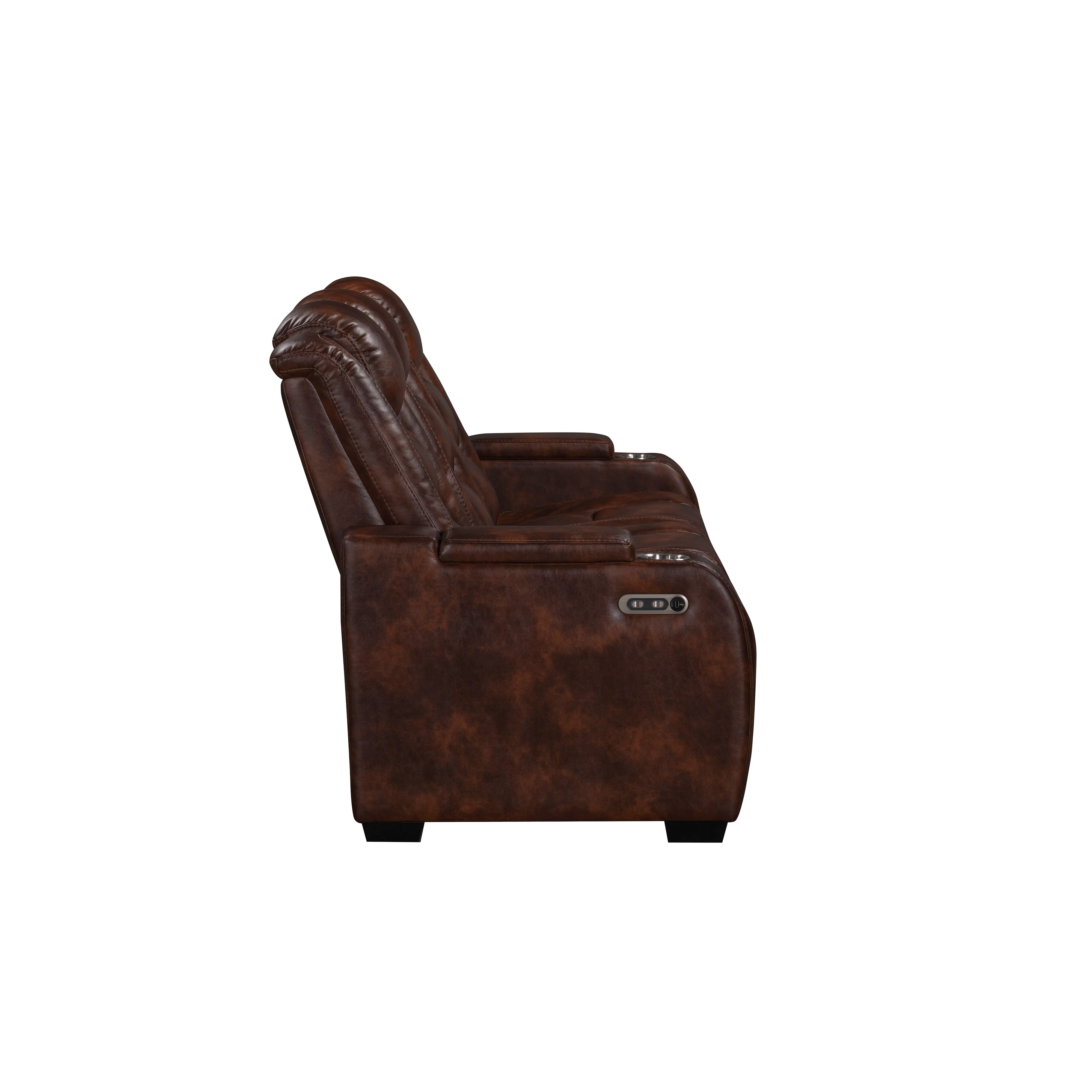 Chester Reclining Sofa W/Pwr Hr & Fr-Brown - Image 5