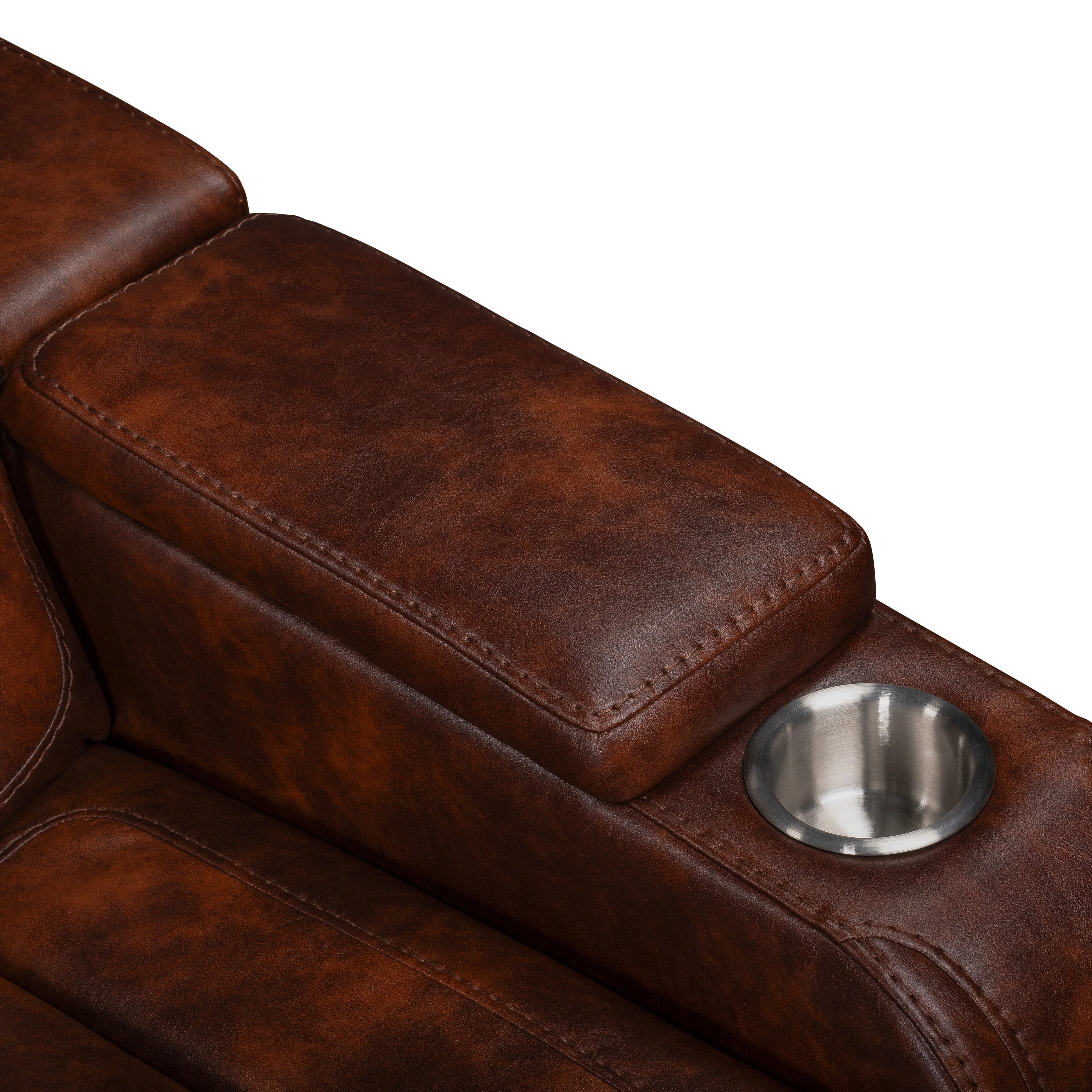 Chester Reclining Sofa W/Pwr Hr & Fr-Brown - Image 8