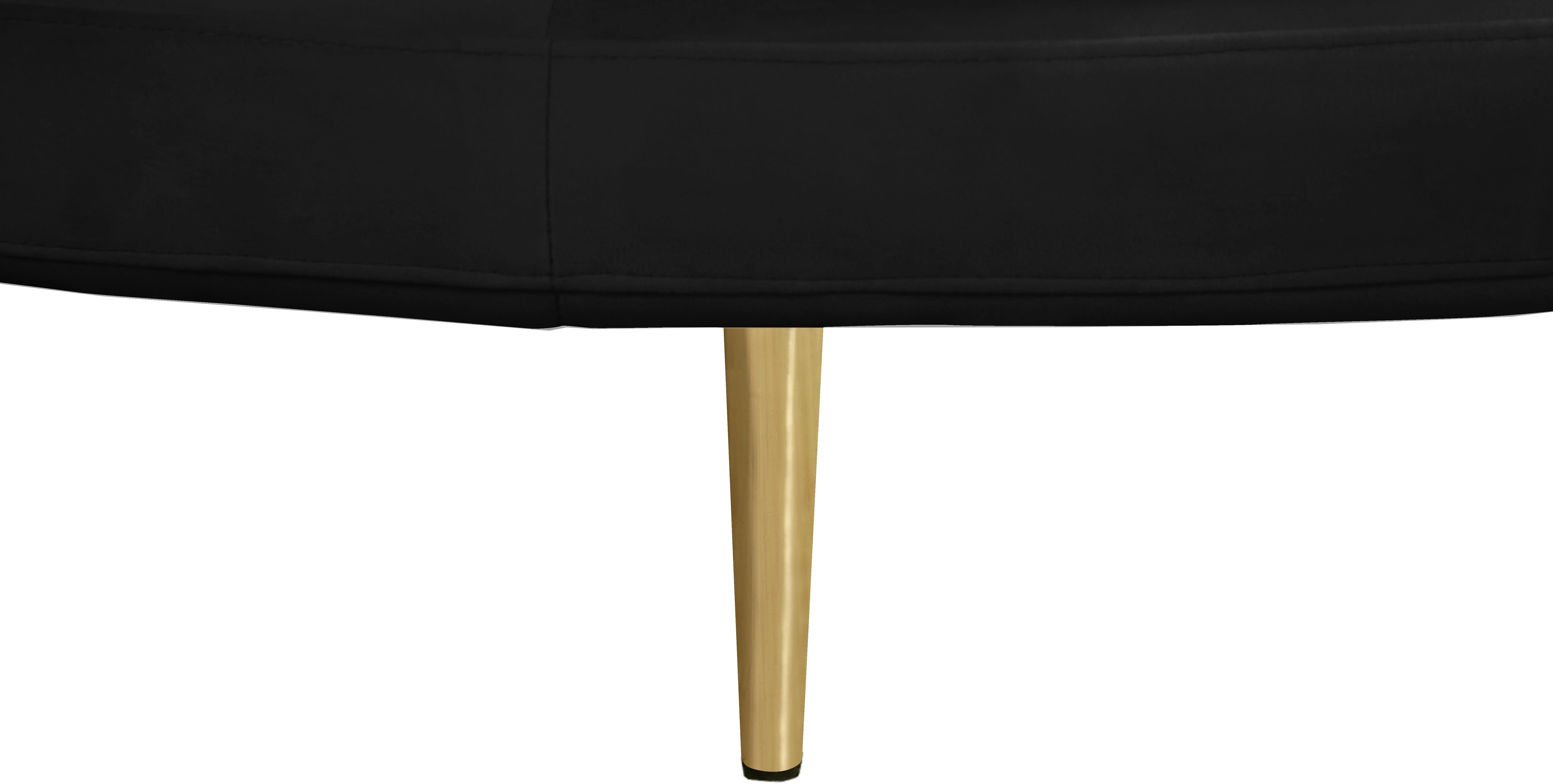 Circlet Black Velvet Round Sofa Settee - Image 4