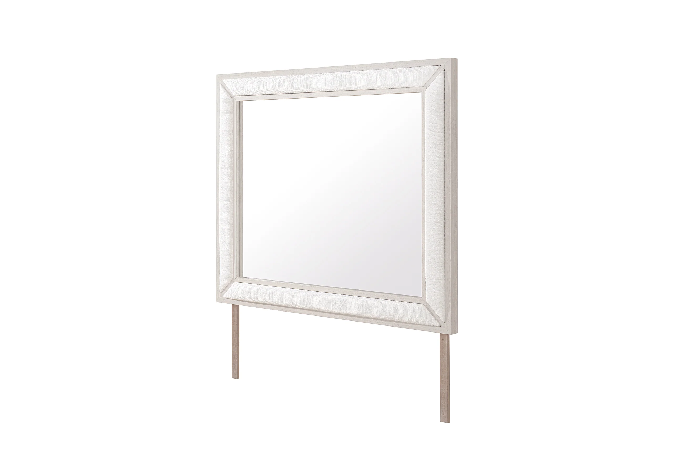 CLARA BEIGE UPHOLSTERED MIRROR - Image 2