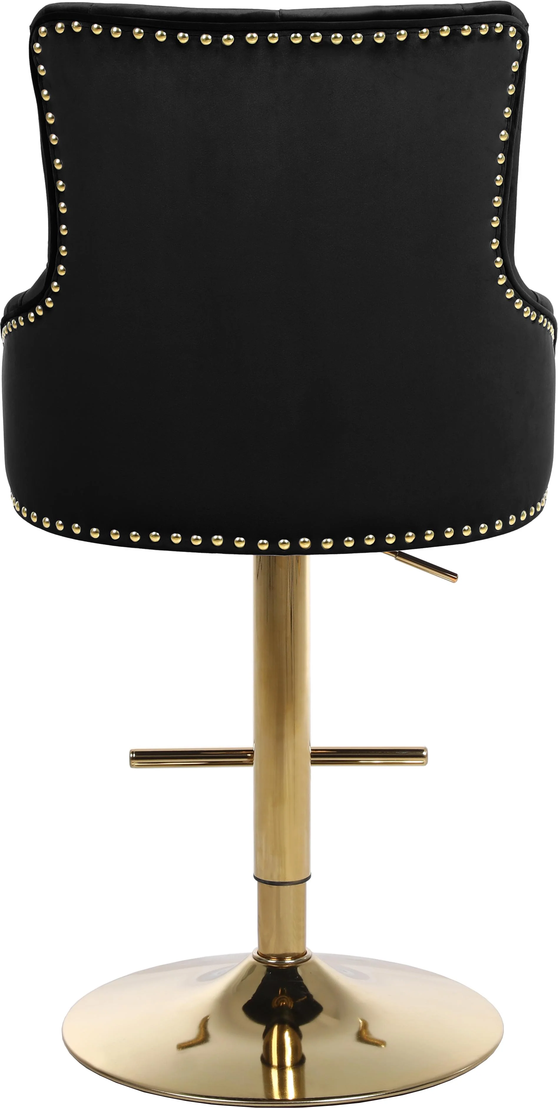 Claude Black Velvet Adjustable Stool - Image 8