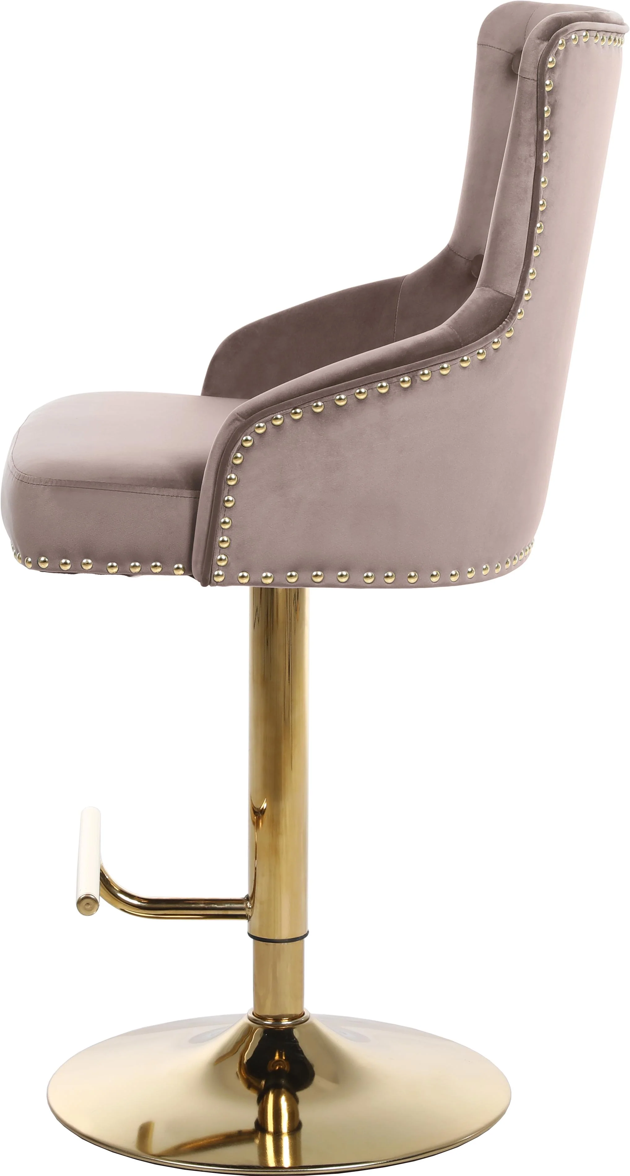Claude Pink Velvet Adjustable Stool - Image 9