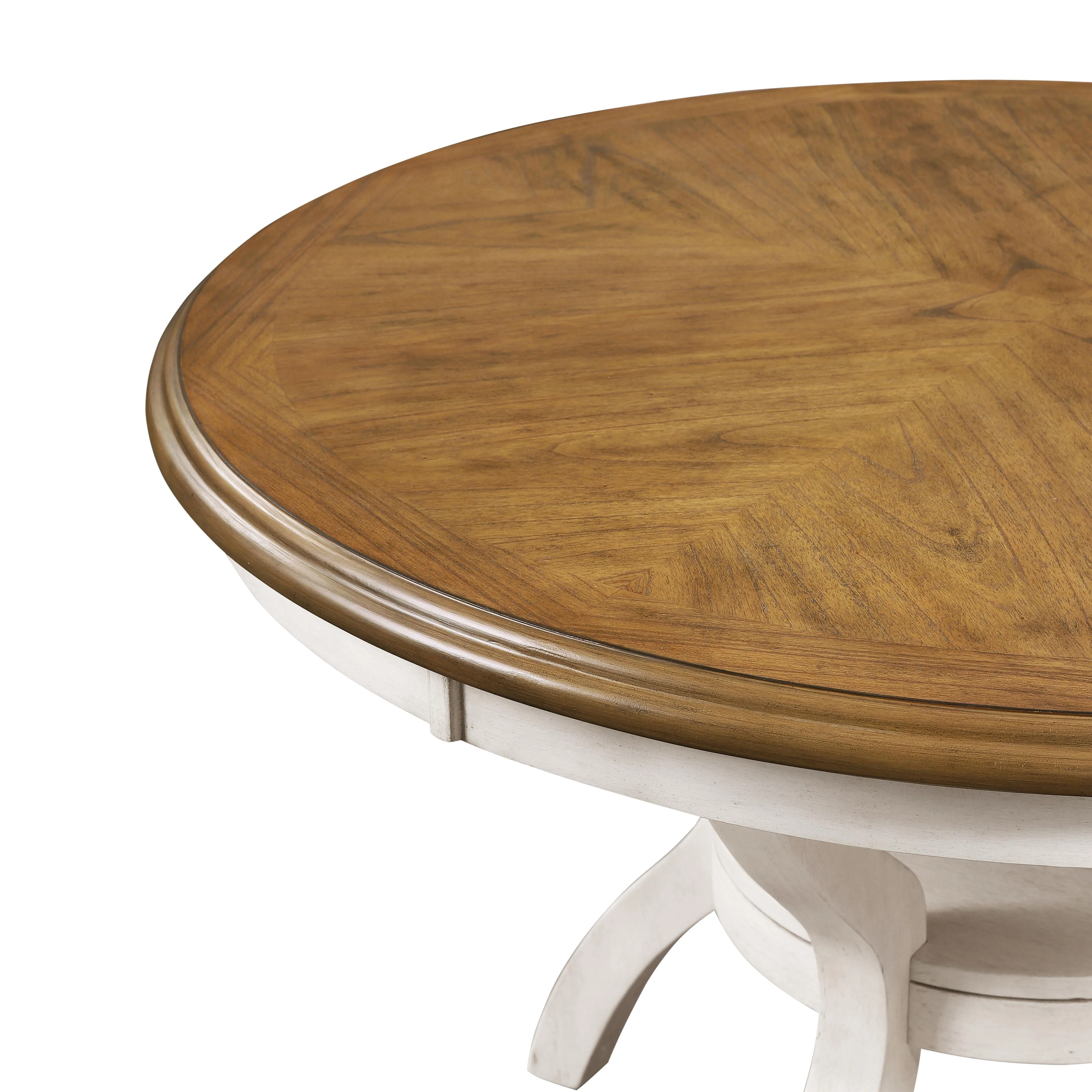 CORI ROUND DINING 5 PC SET-BISQUE/BROWN - Image 4