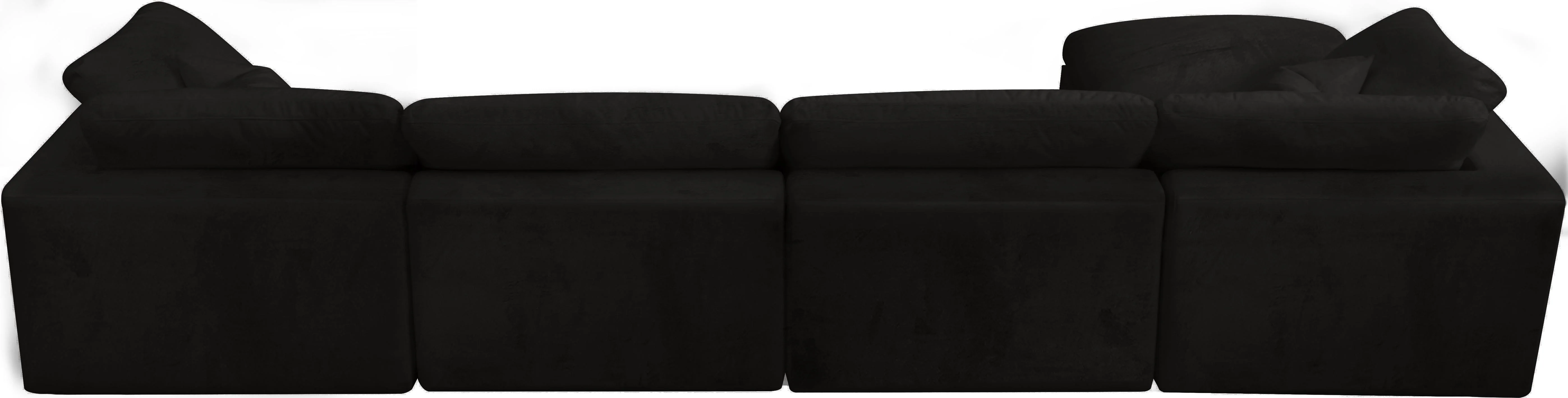 Cozy Black Velvet Cloud Modular Sectional - Image 15