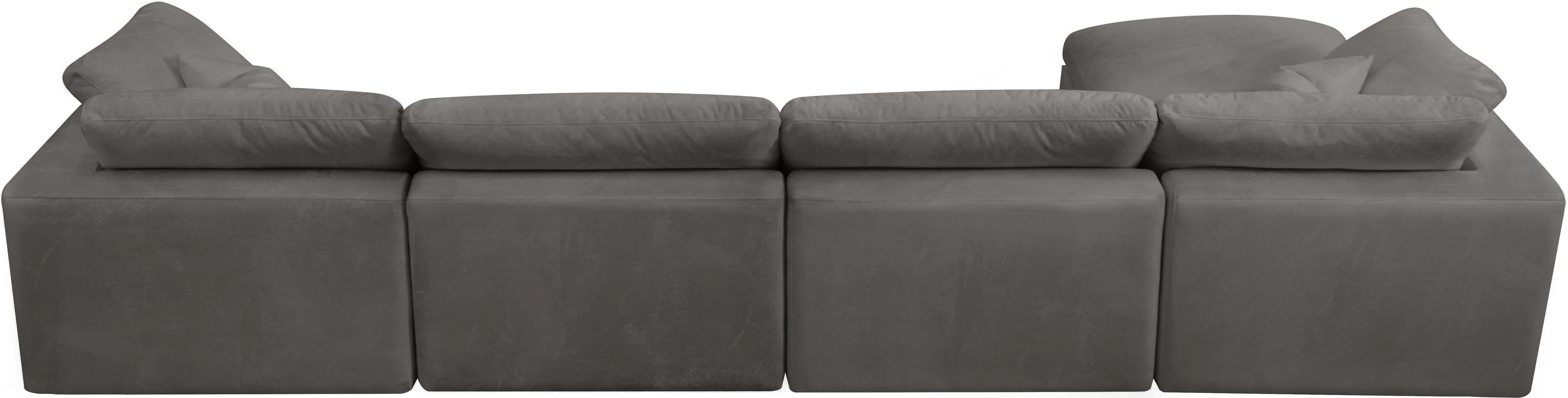 Cozy Grey Velvet Cloud Modular Sectional - Image 15