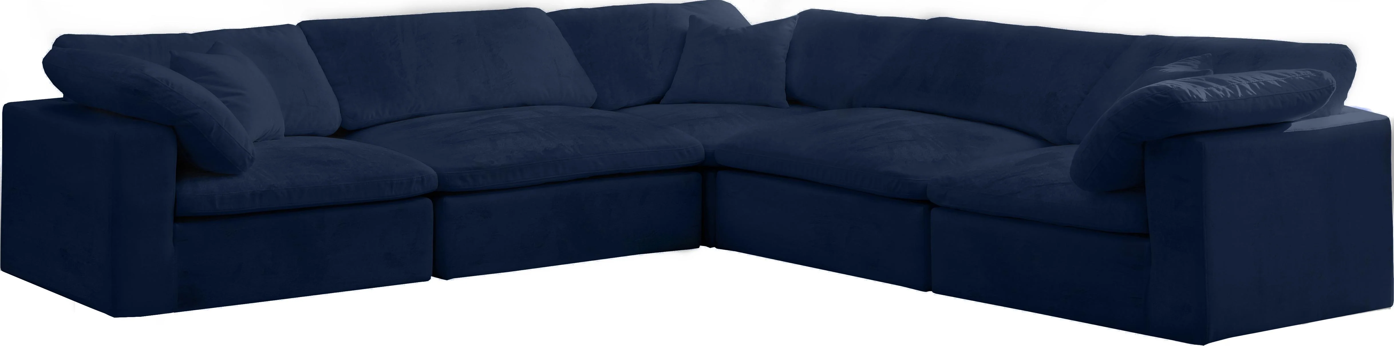 Cozy Navy Velvet Cloud Modular Sectional - Image 20