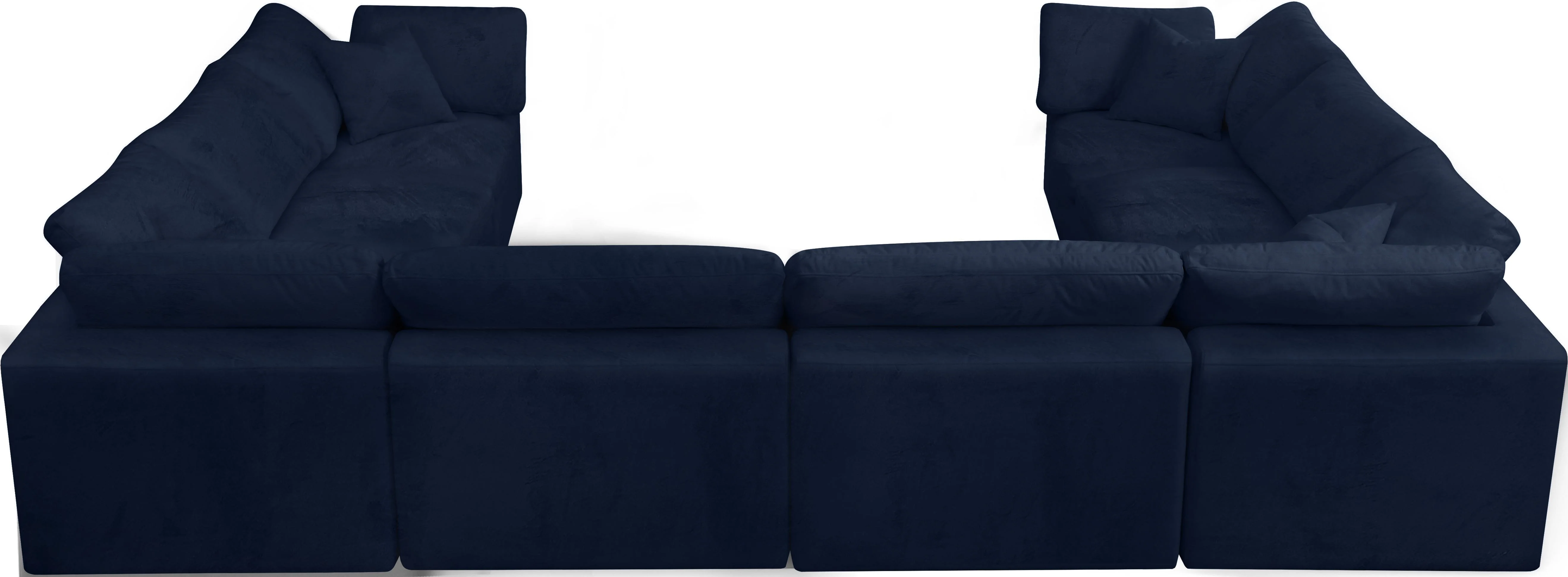Cozy Navy Velvet Cloud Modular Sectional - Image 41