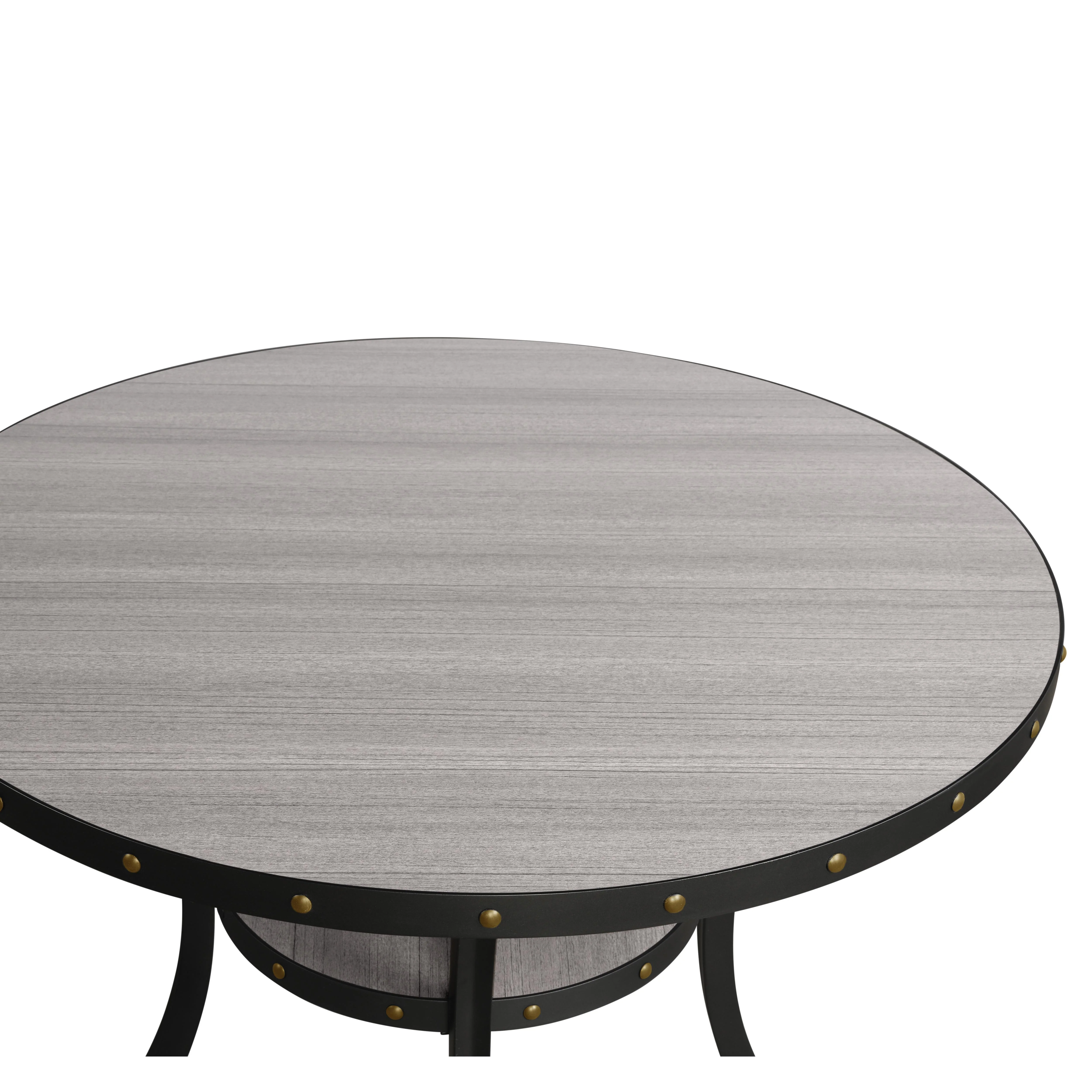 CRISPIN 48" ROUND DINING TABLE-GRAY - Image 5