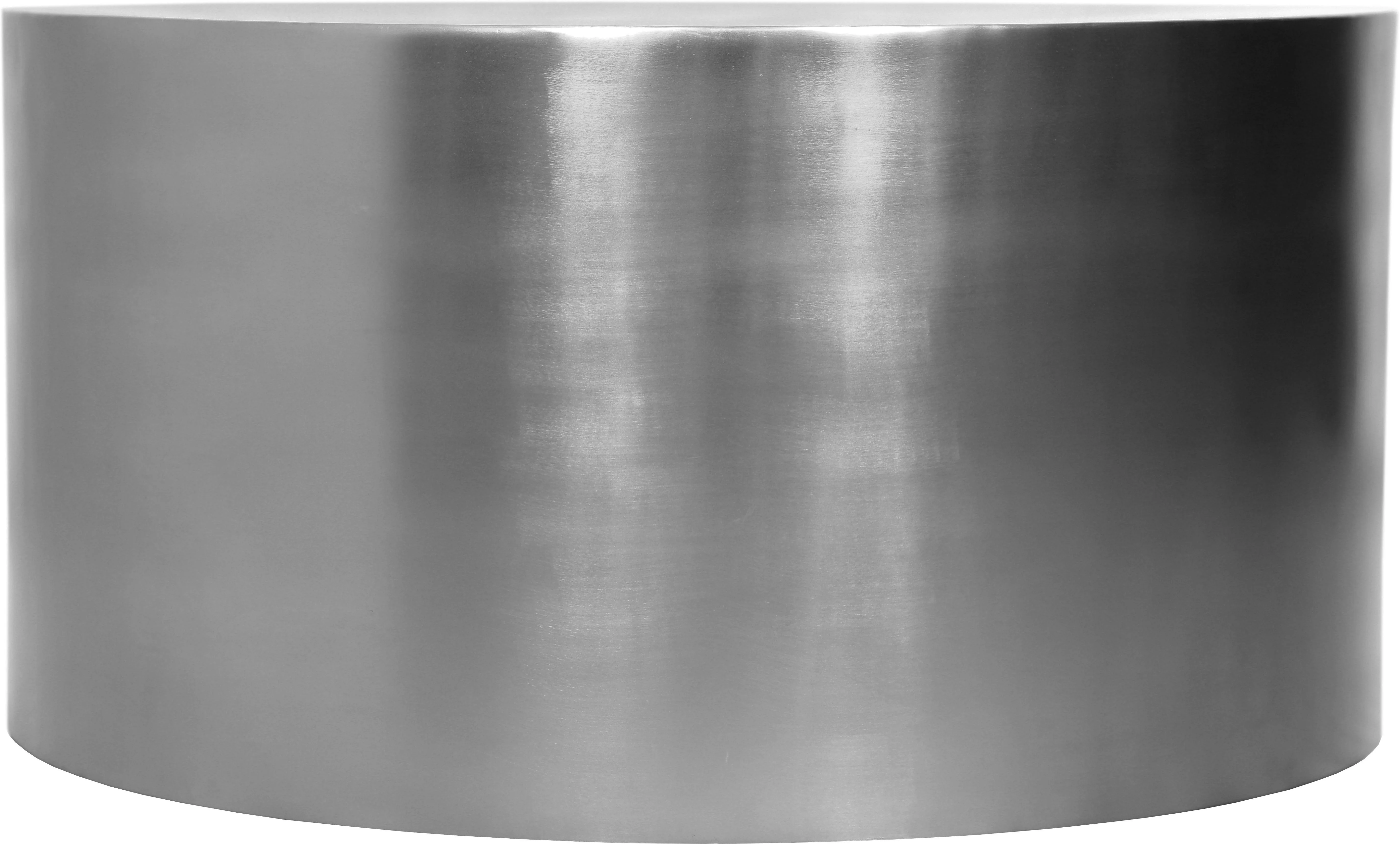 Cylinder Brushed Chrome Coffee Table - Image 3