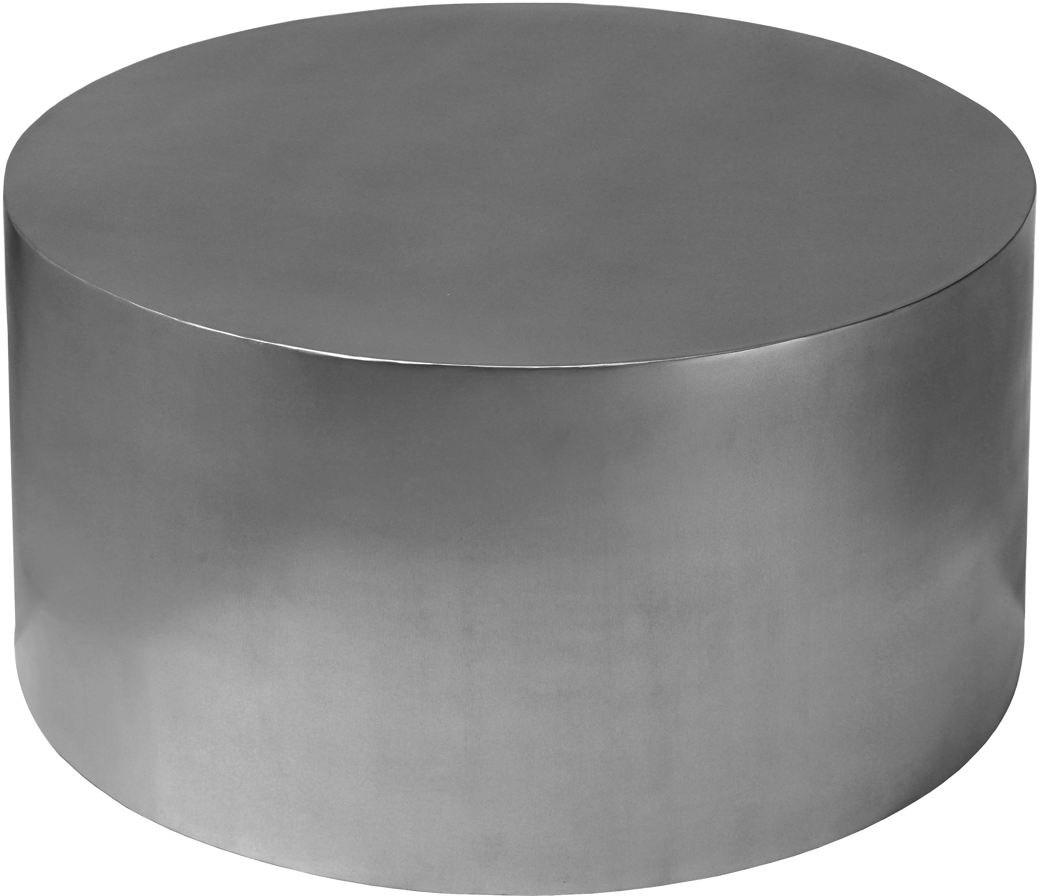 Cylinder Brushed Chrome Coffee Table - Image 4