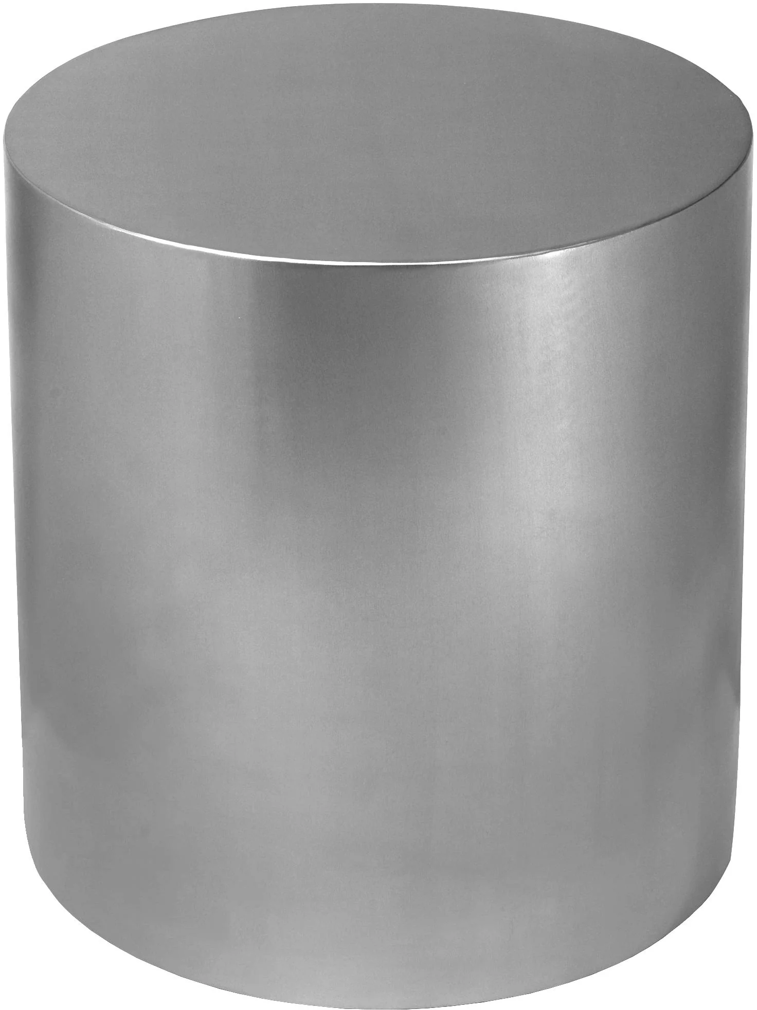 Cylinder Brushed Chrome End Table - Image 4