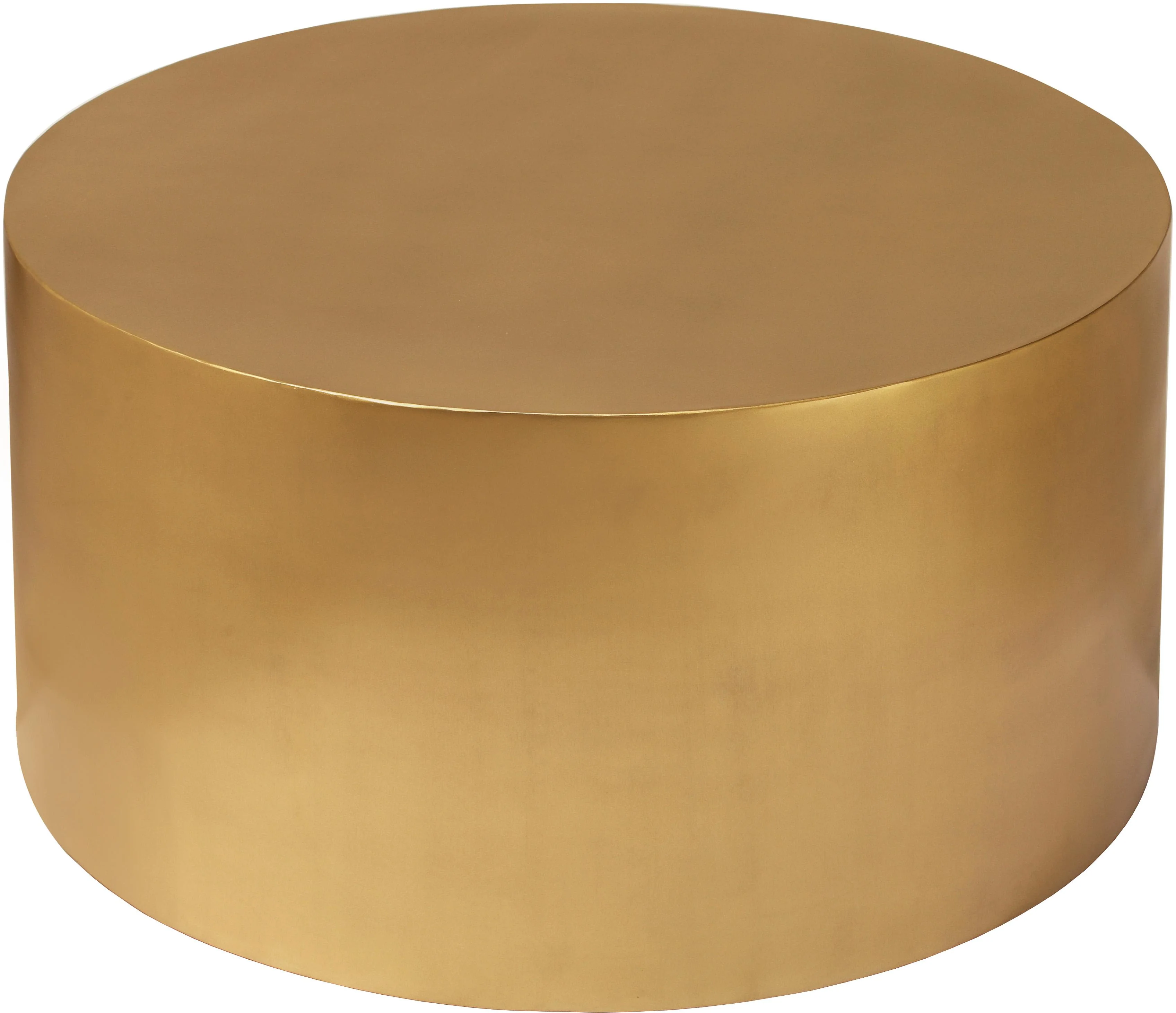 Cylinder Brushed Gold Coffee Table - Image 4
