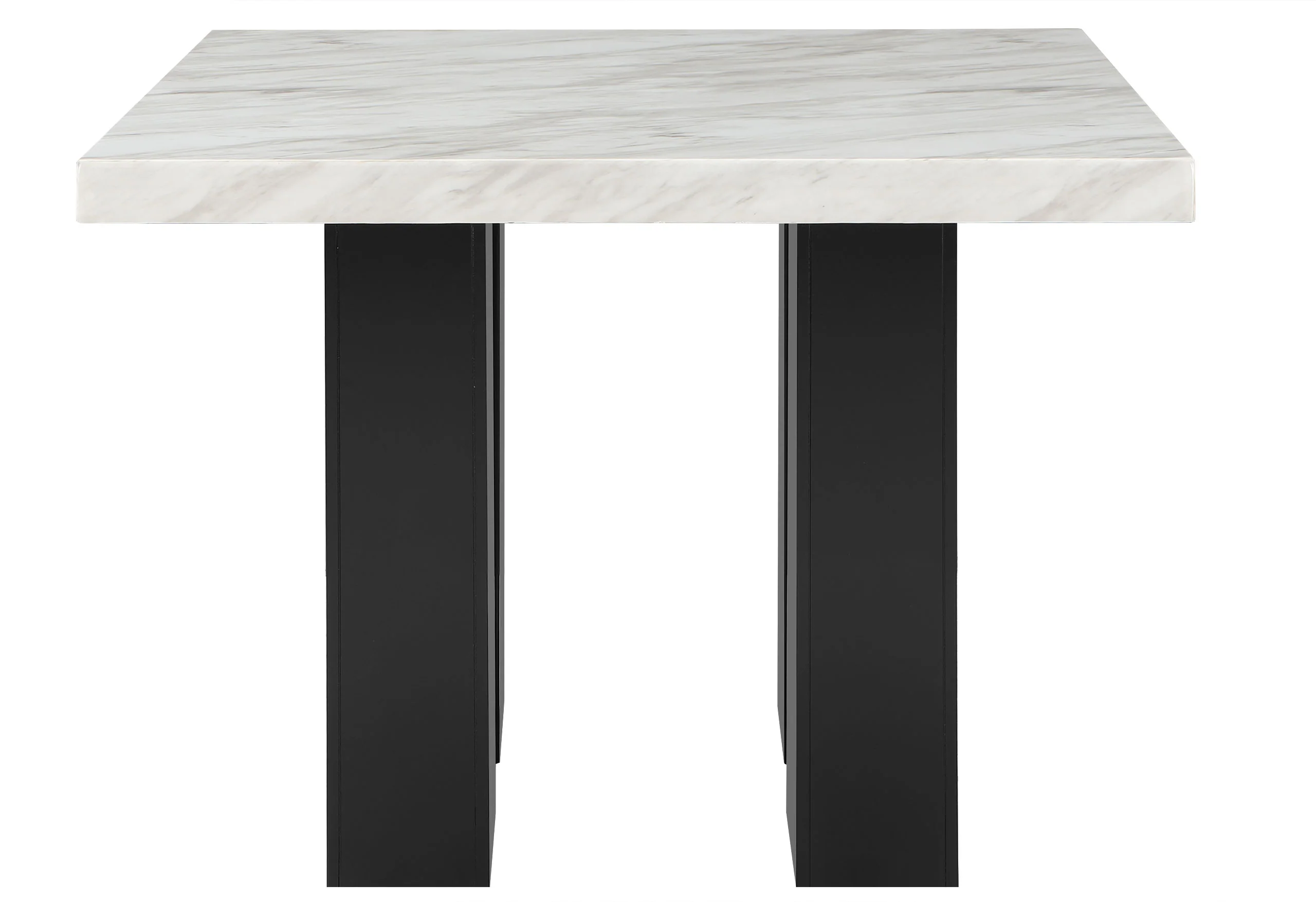 D04 WHITE BAR TABLE AND 6 D04 BLACK BAR STOOL - Image 2