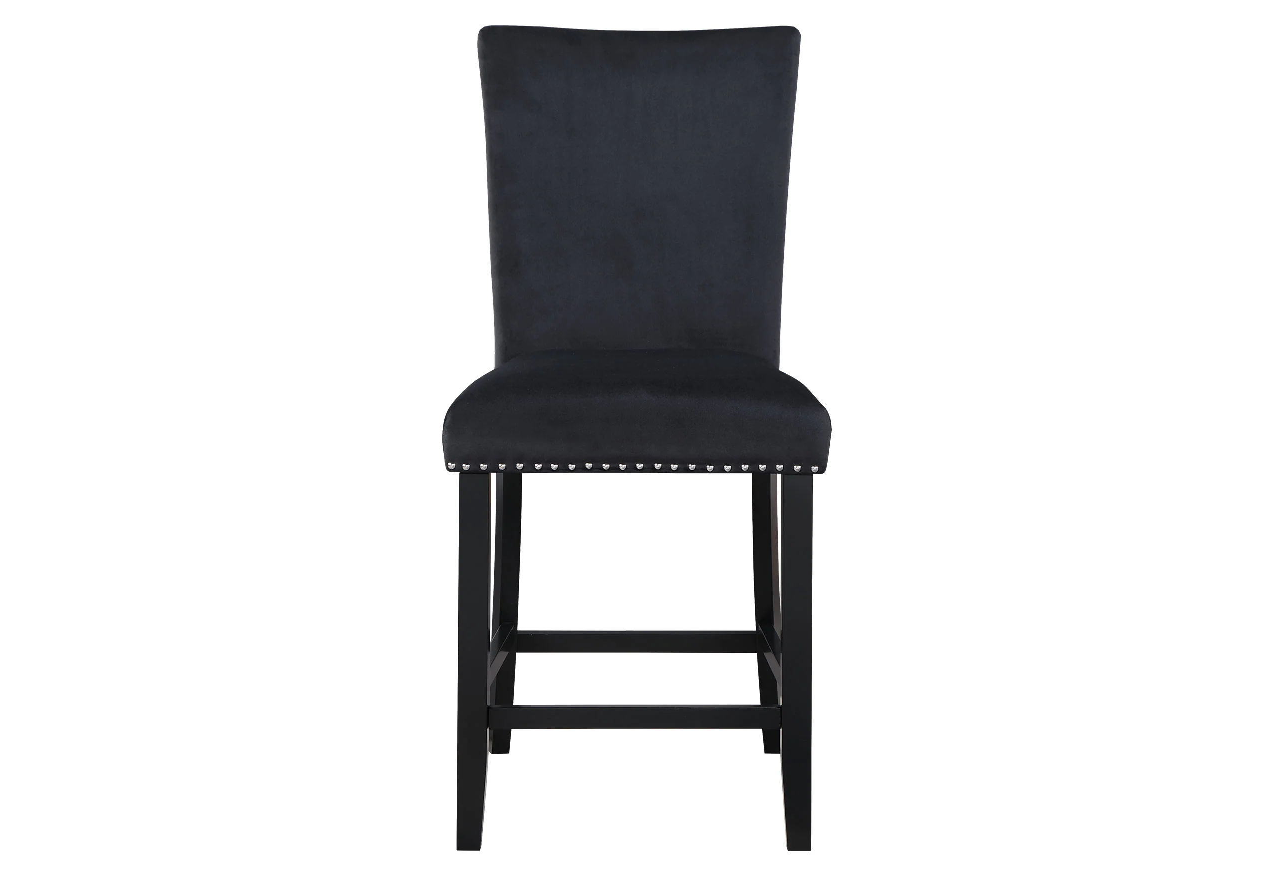 D04 WHITE BAR TABLE AND 6 D04 BLACK BAR STOOL - Image 3