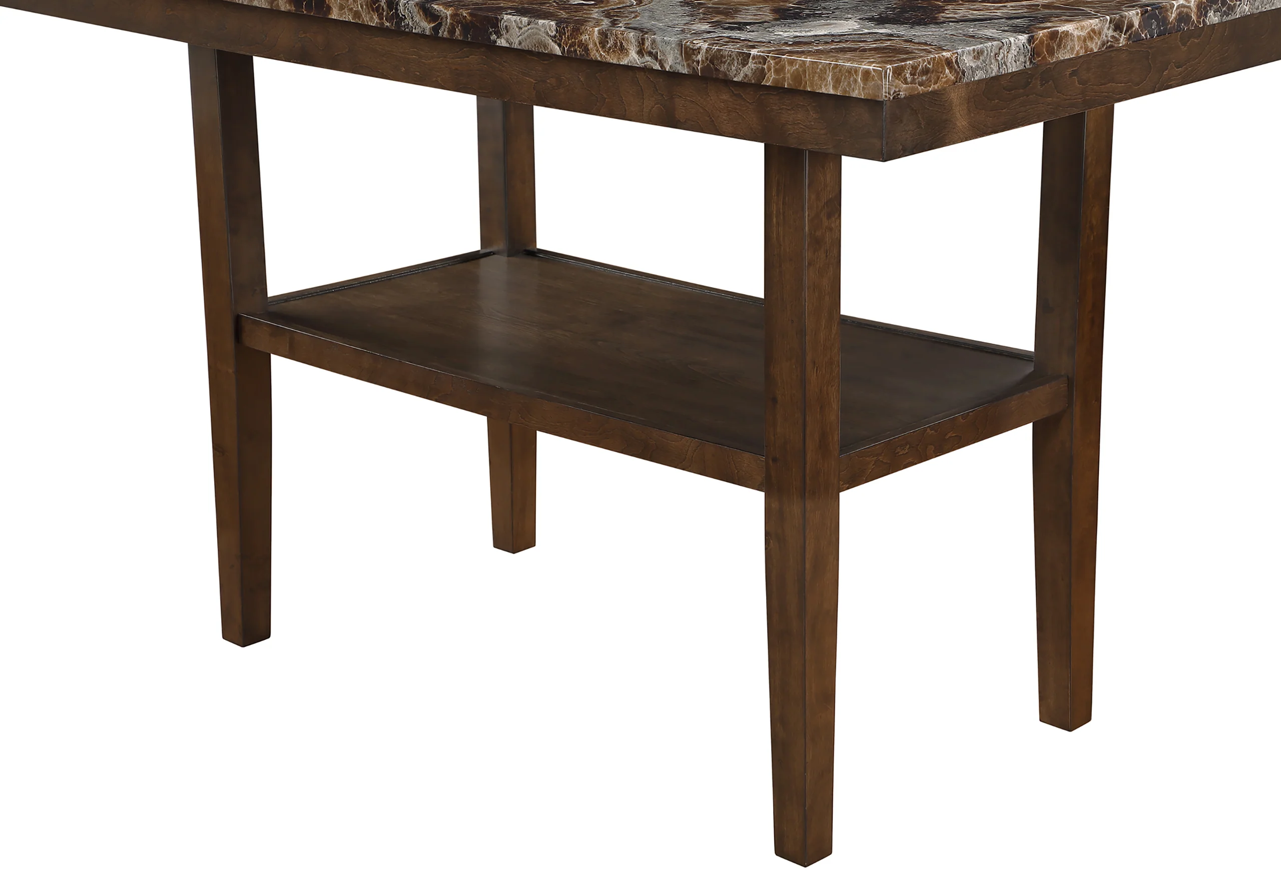 D4355 BROWN BAR TABLE WITH 6 BAR STOOLS - Image 3