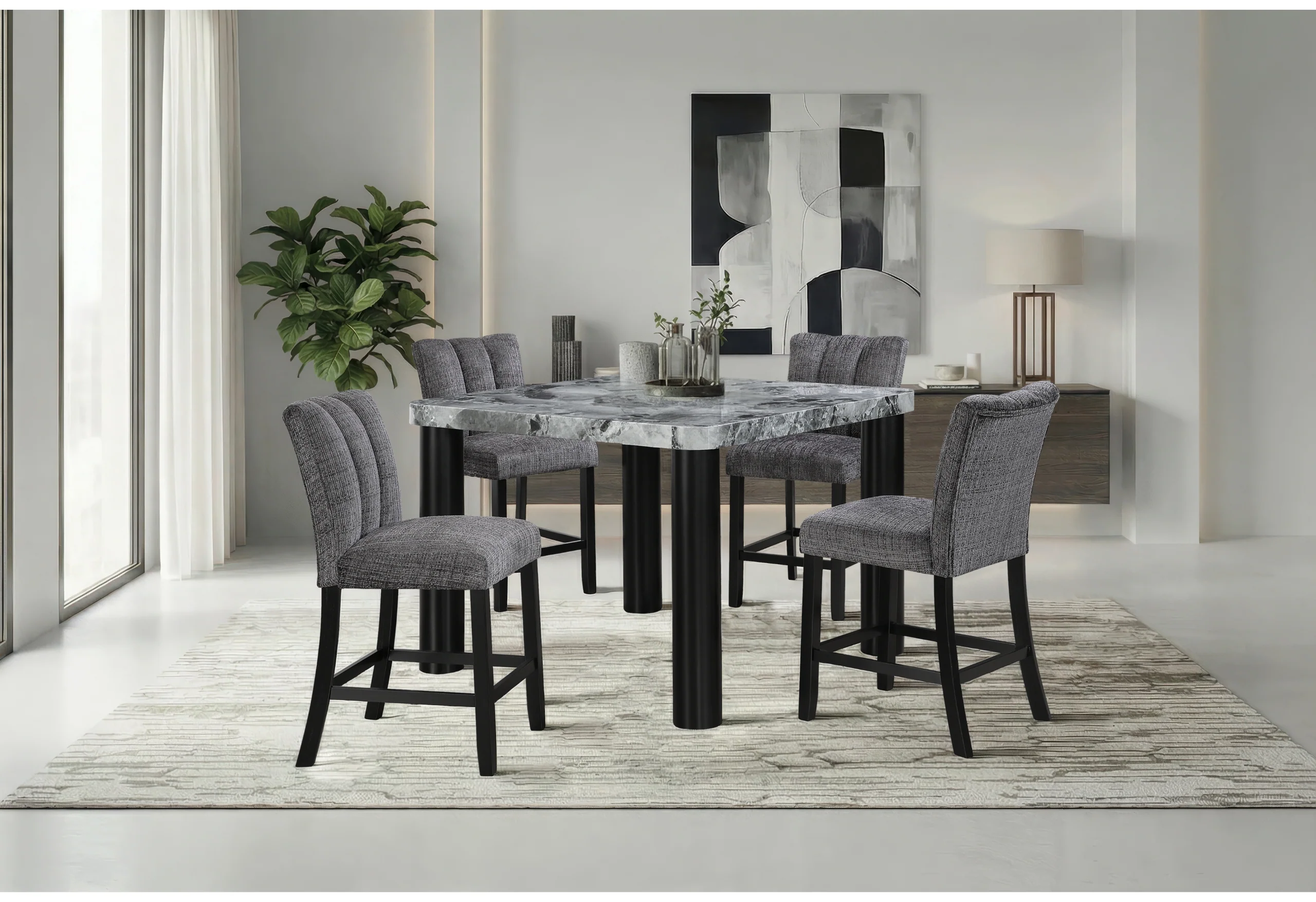 D5473 BAR TABLE AND 8 D06 BAR STOOLS