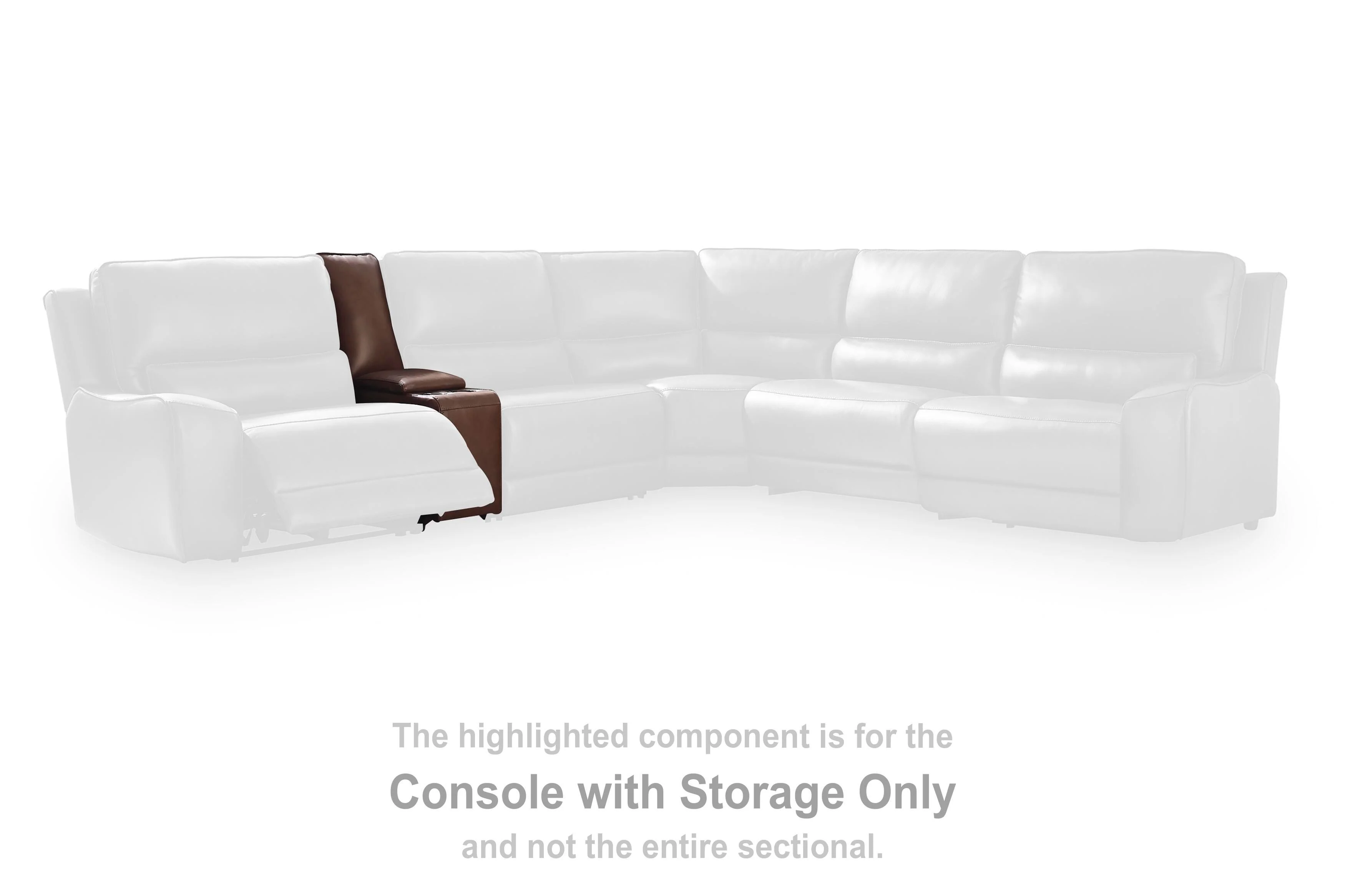 DeepWakes Reclining Sectional with Storage Console - Image 10