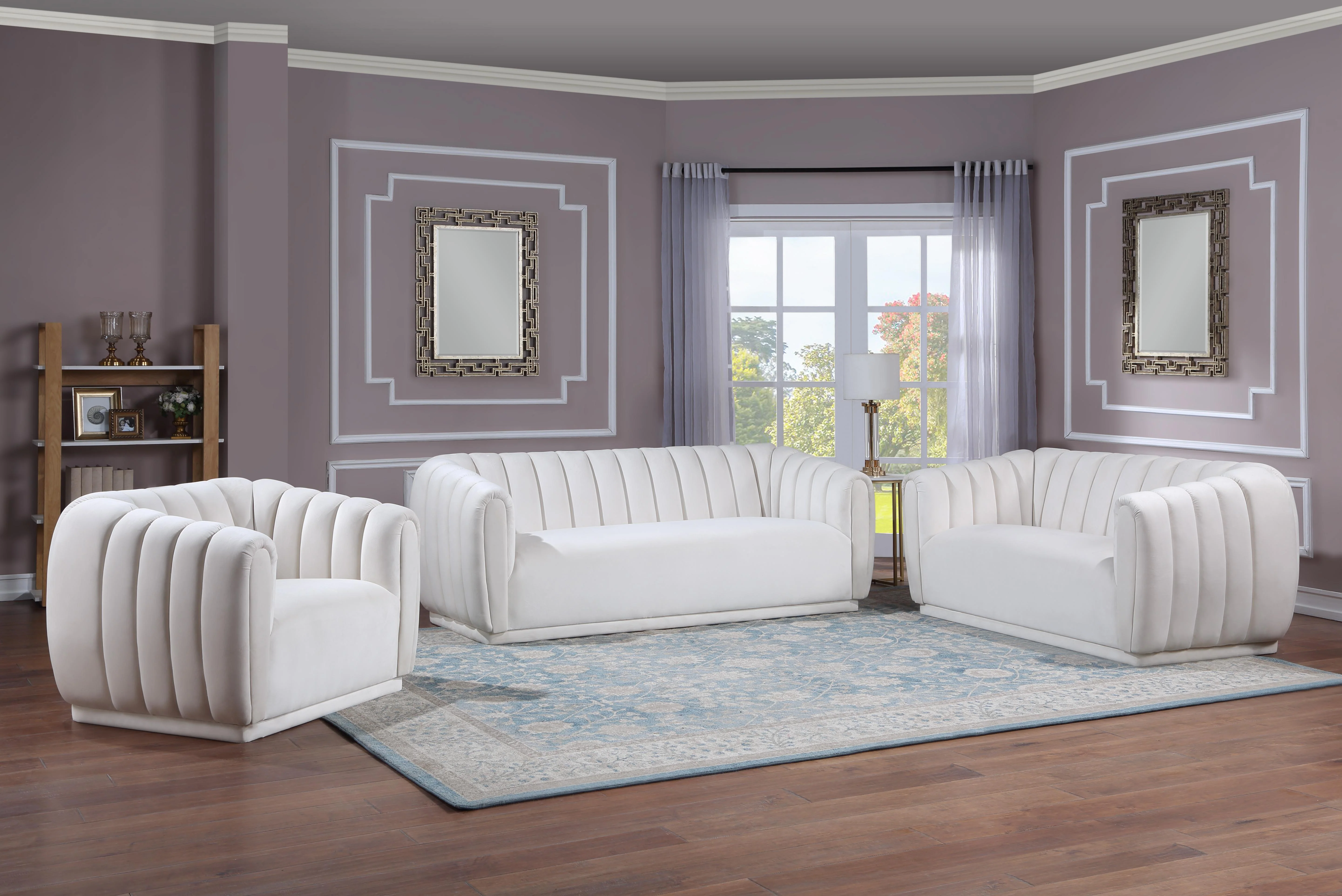 Dixie Cream Velvet Sofa - Image 5