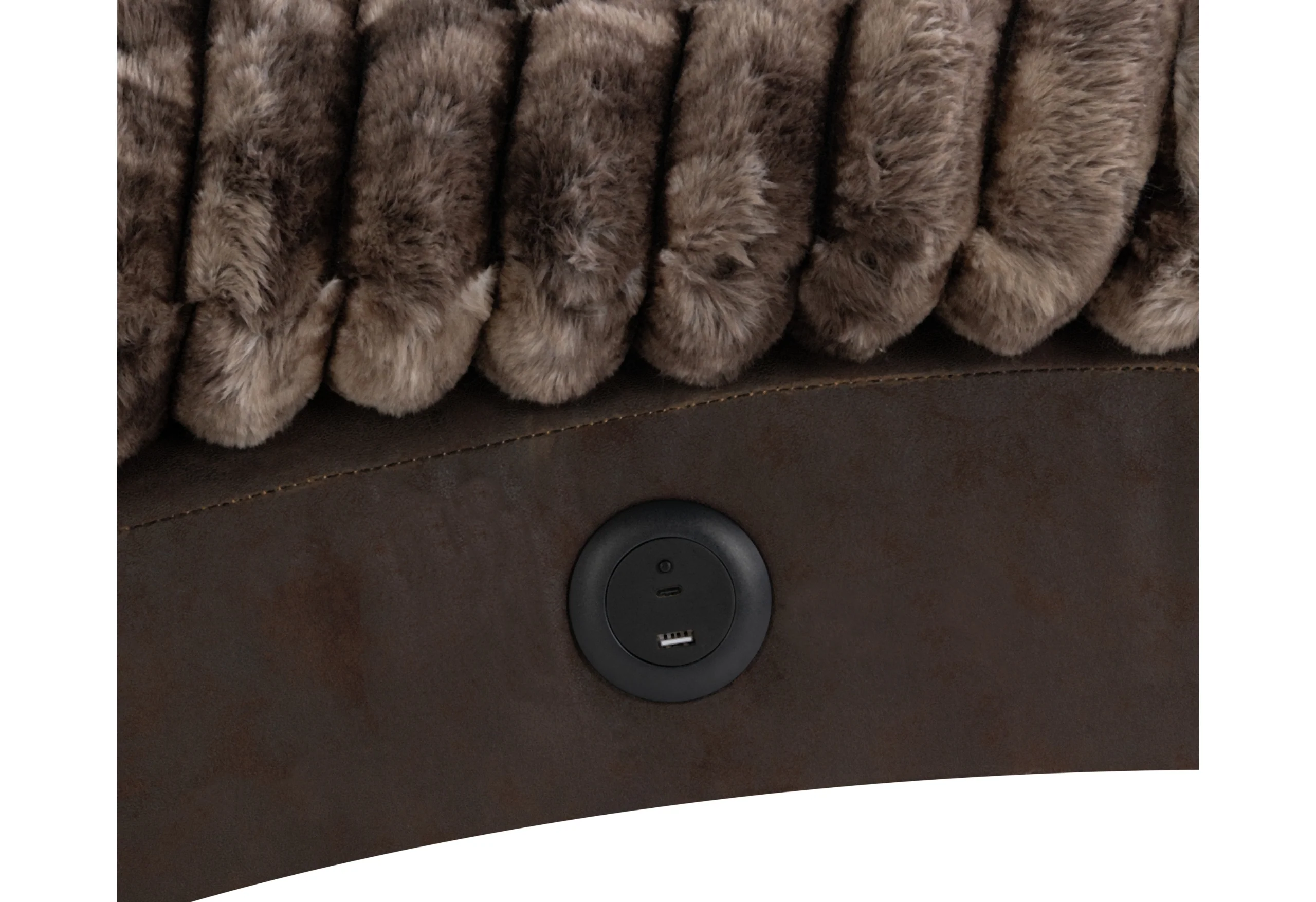 Dominic Mink-Java Chaise With Usb - Image 2
