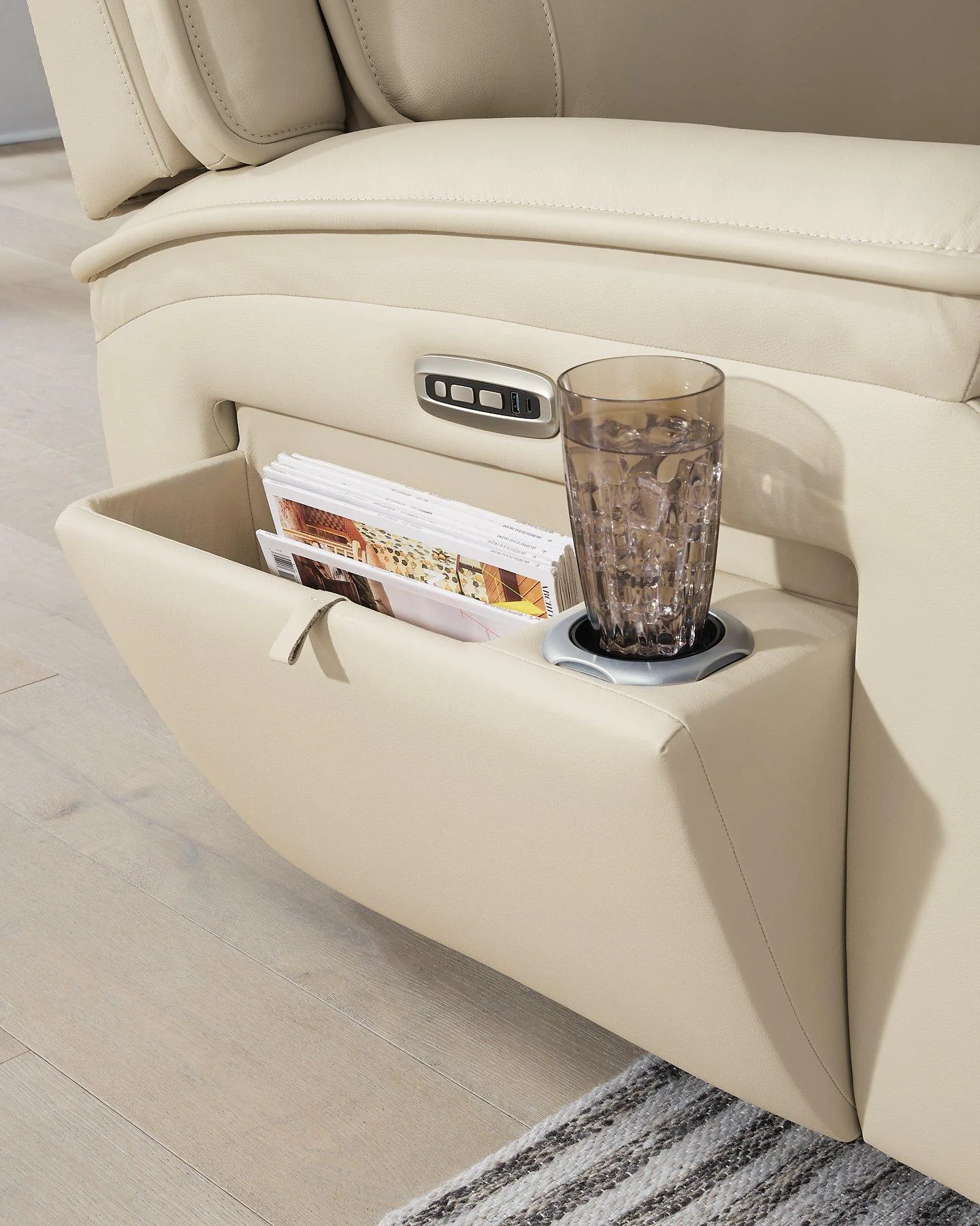 Double Deal Power Reclining Loveseat Sectional with Console - Image 20