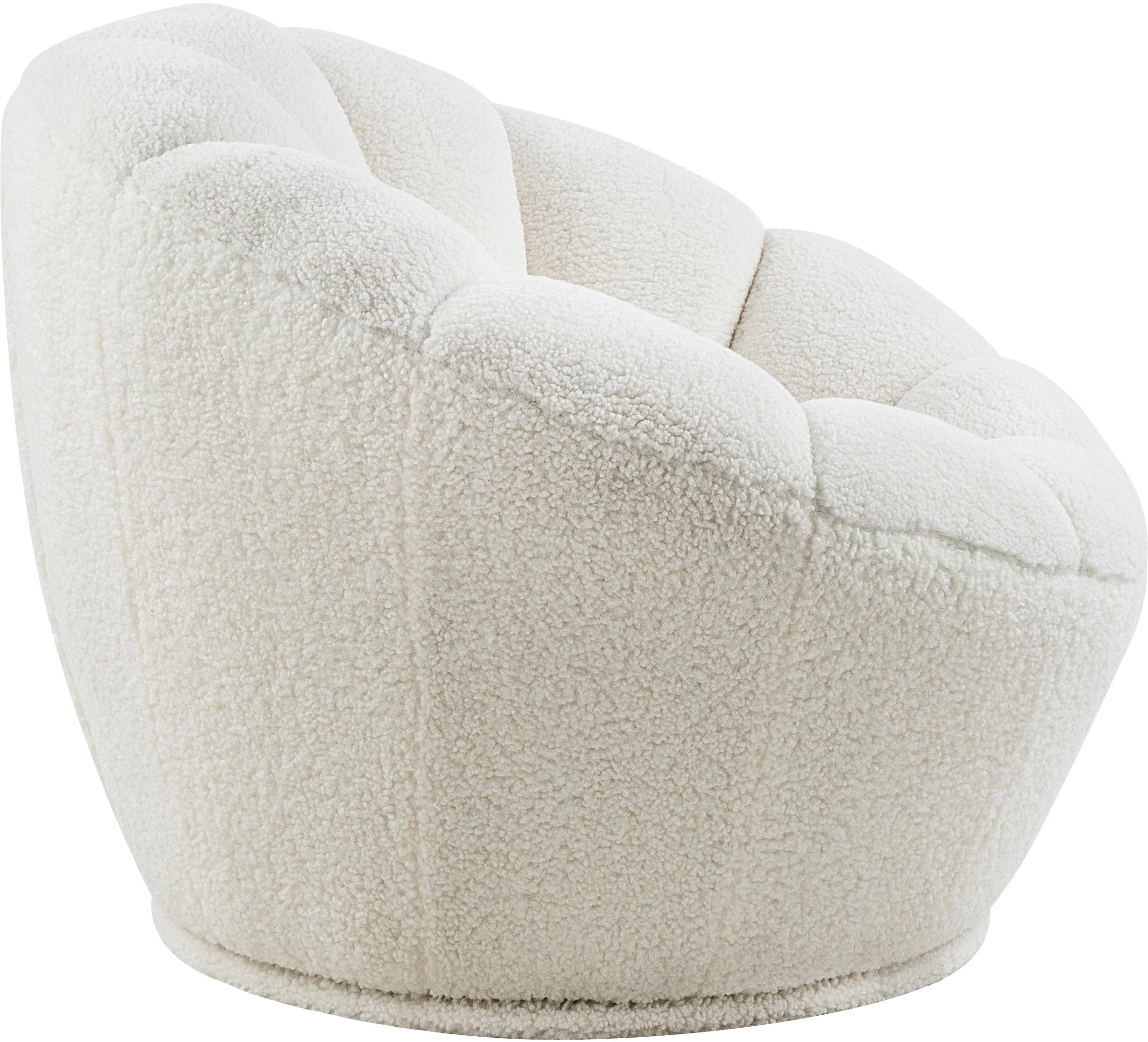 Dream White Faux Sheepskin Fur Accent Chair - Image 3