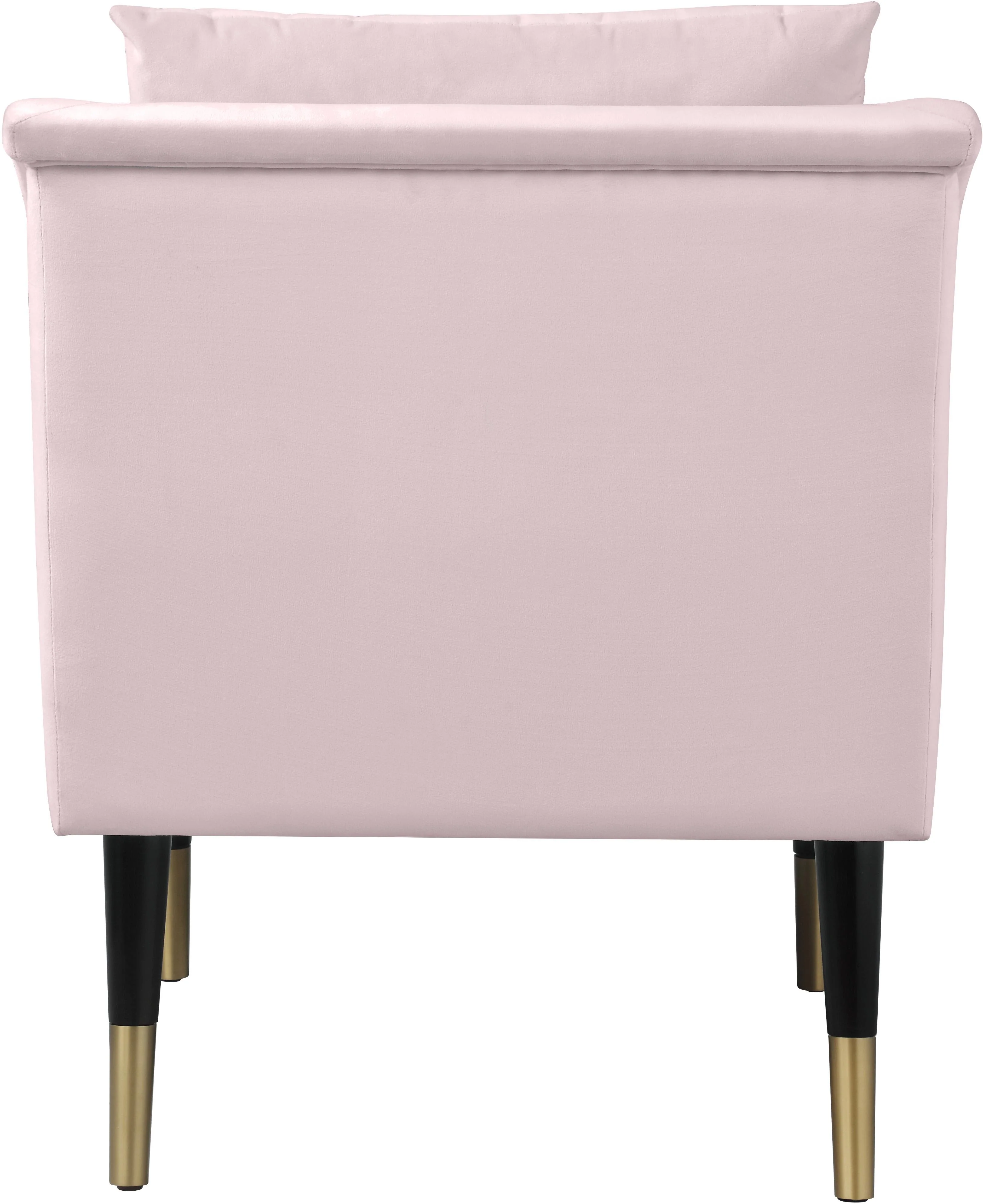 Elegante Pink Velvet Accent Chair - Image 3