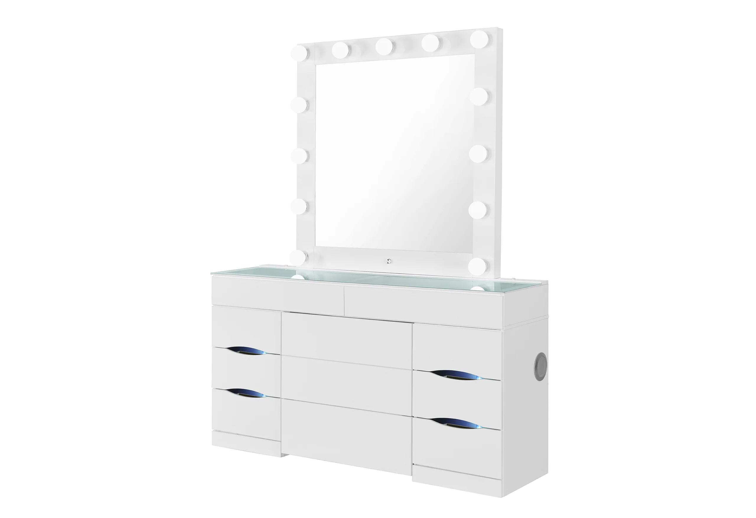 ELLA WHITE VANITY WITH SPEAKER - Image 3